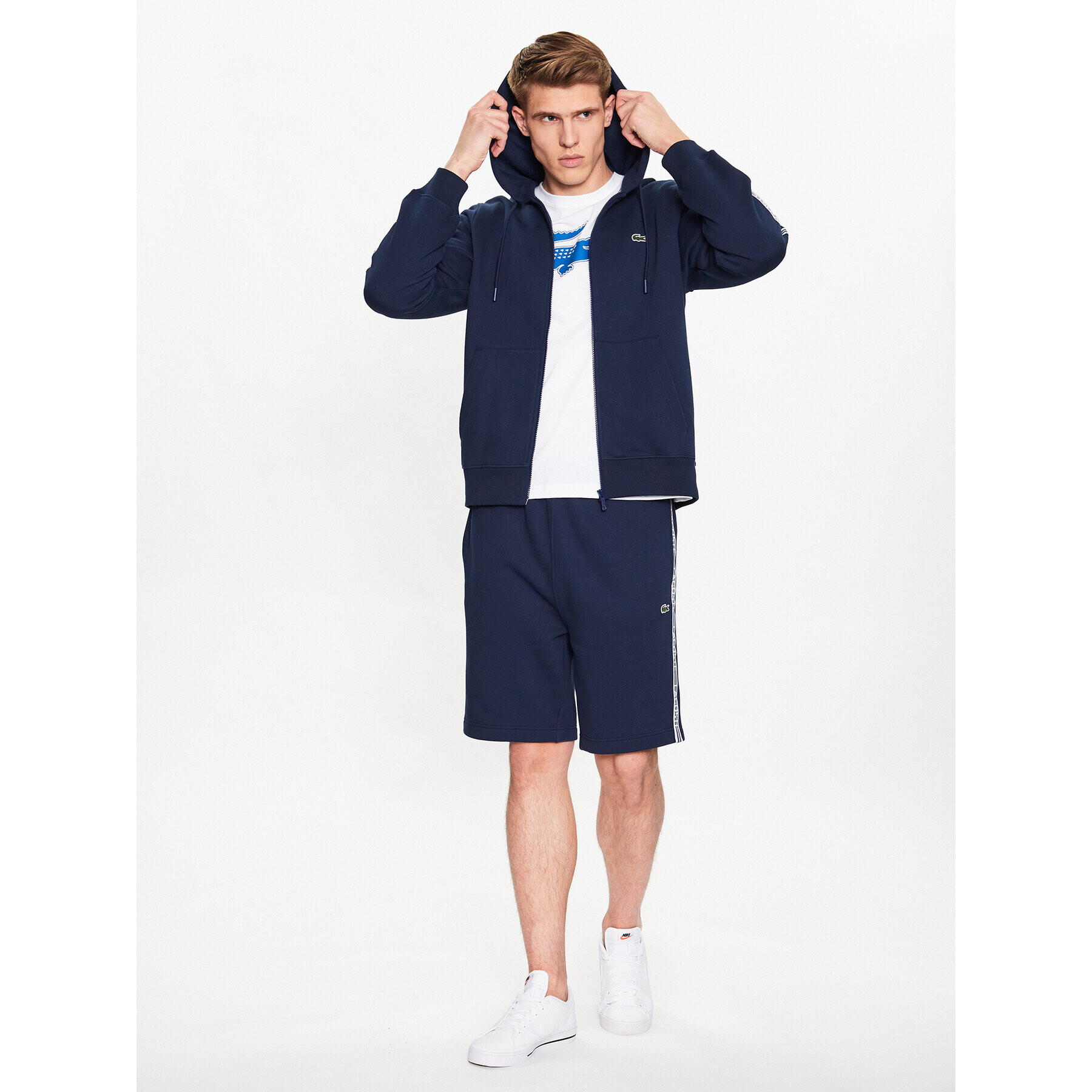 Lacoste Спортни шорти GH5074 Тъмносин Regular Fit - Pepit.bg