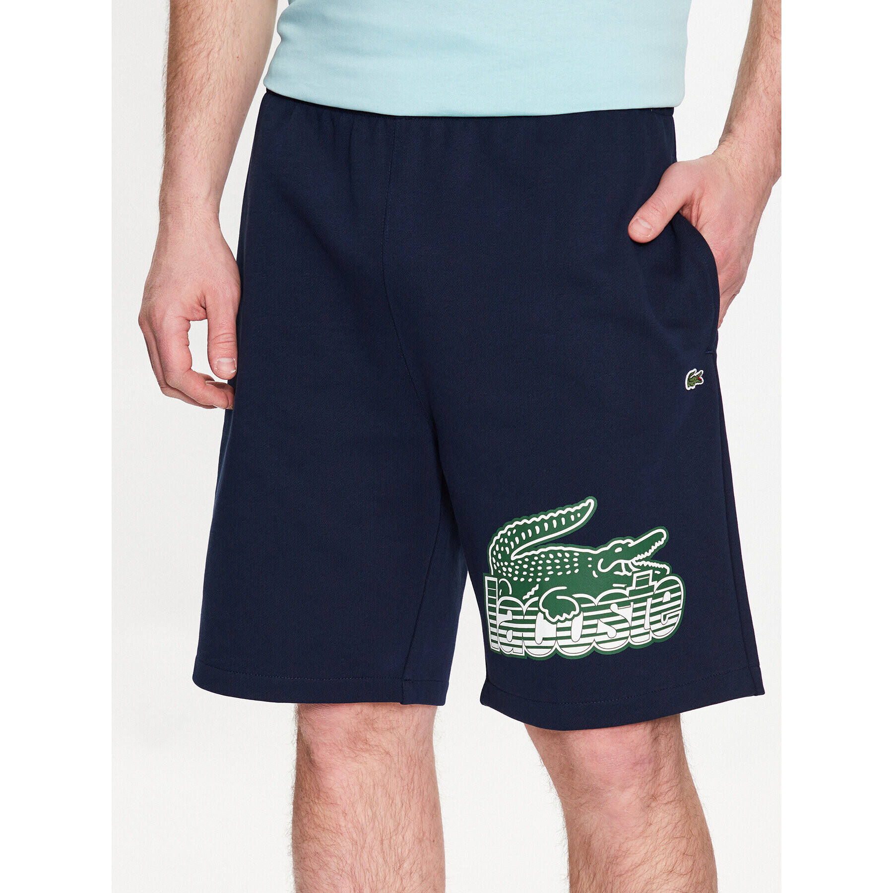 Lacoste Спортни шорти GH5086 Тъмносин Regular Fit - Pepit.bg