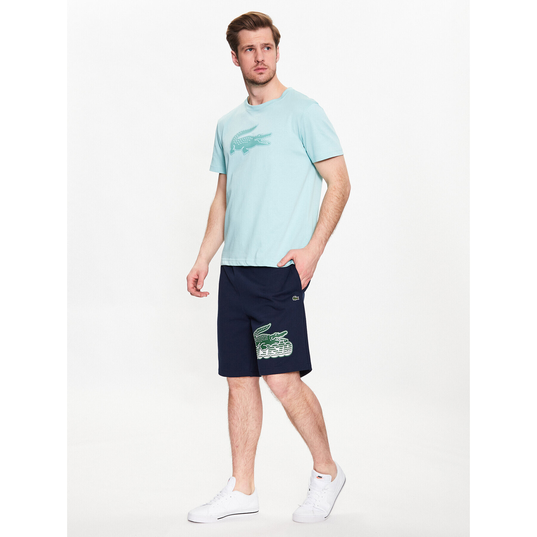 Lacoste Спортни шорти GH5086 Тъмносин Regular Fit - Pepit.bg