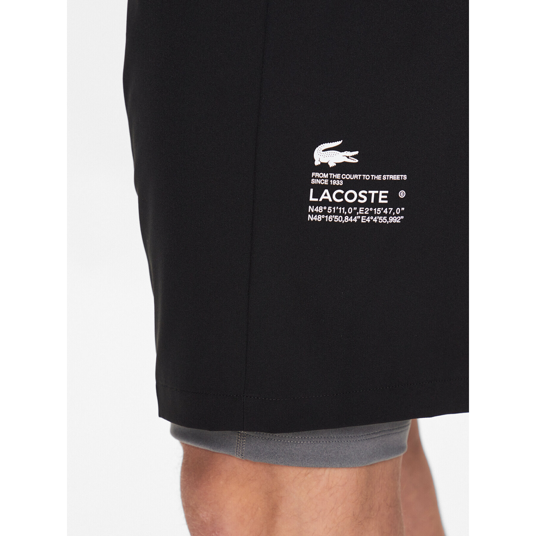 Lacoste Спортни шорти GH5215 Черен Regular Fit - Pepit.bg