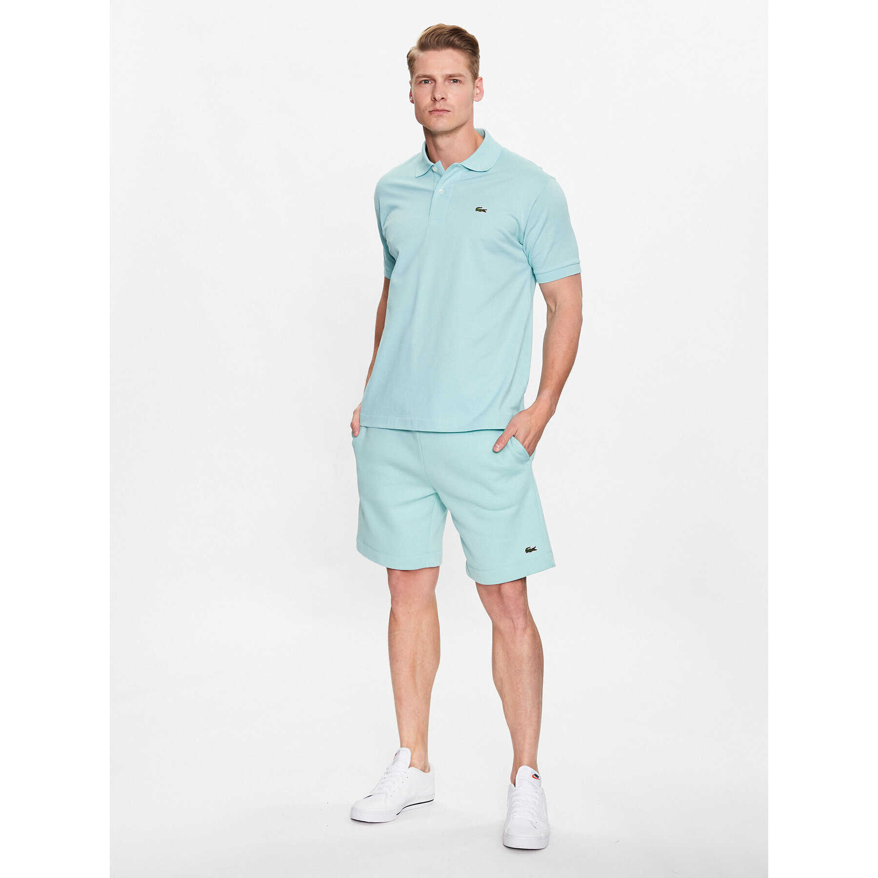 Lacoste Спортни шорти GH9627 Зелен Regular Fit - Pepit.bg