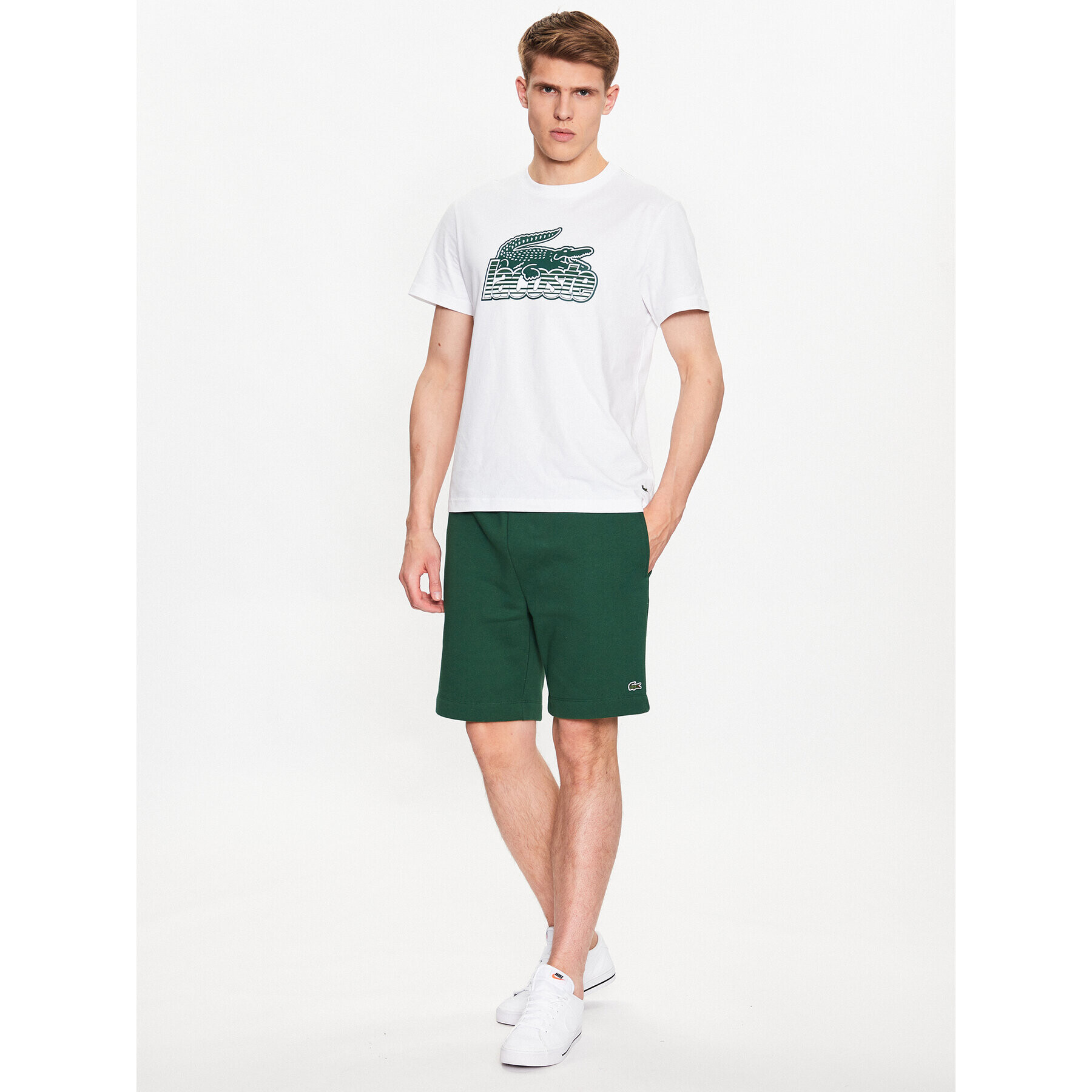 Lacoste Спортни шорти GH9627 Зелен Regular Fit - Pepit.bg