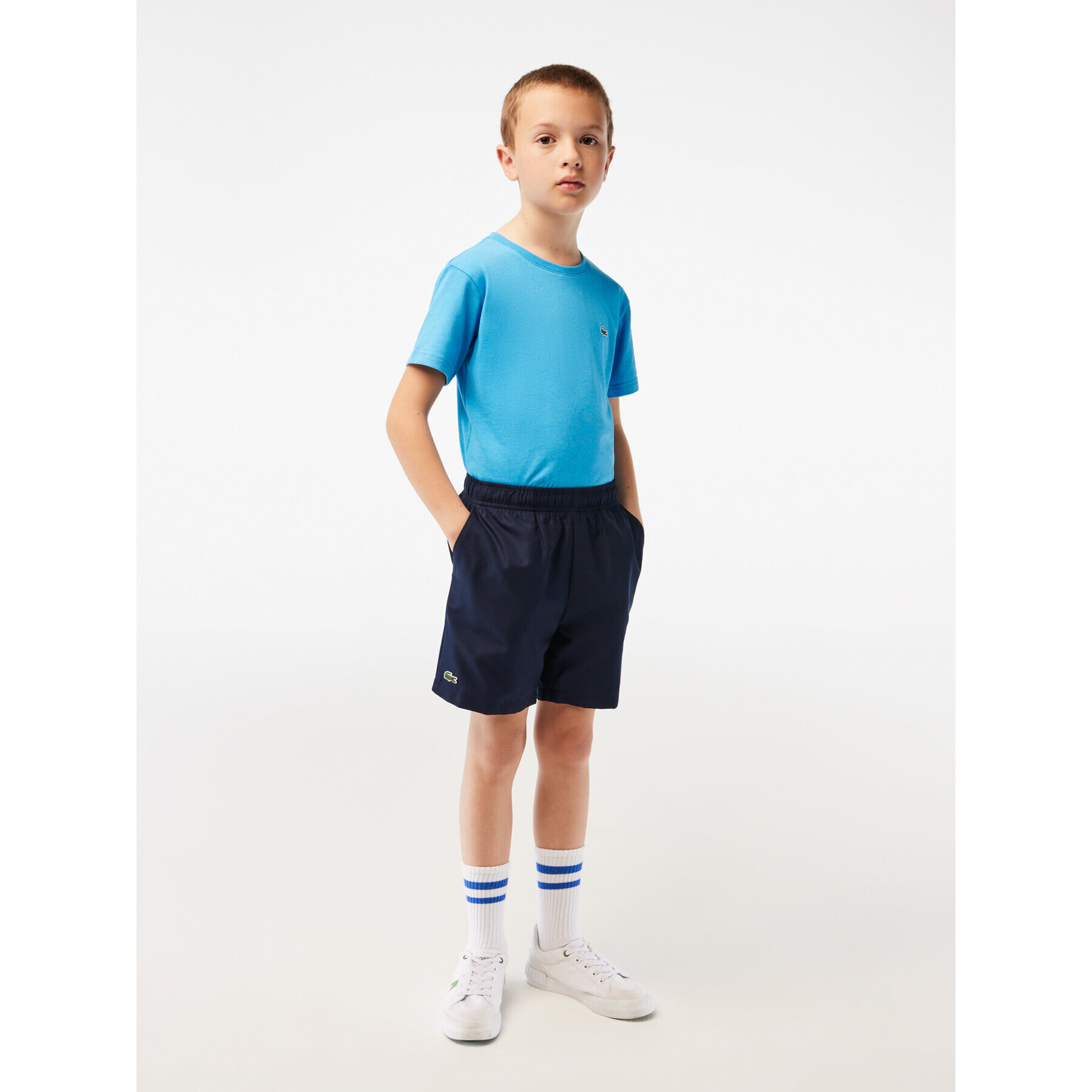 Lacoste Спортни шорти GJ9820 Тъмносин Regular Fit - Pepit.bg