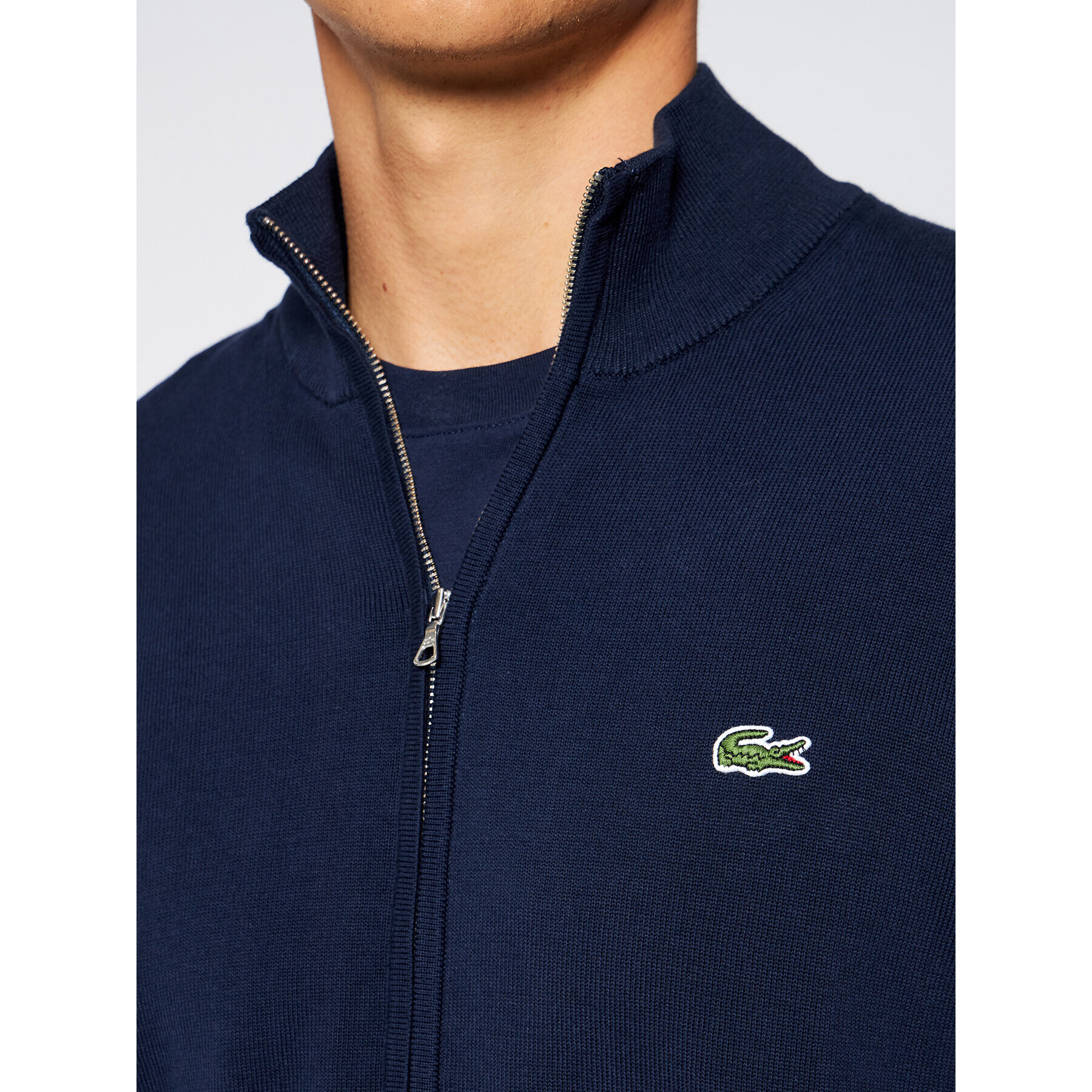 Lacoste Суитшърт AH1957 Тъмносин Classic Fit - Pepit.bg