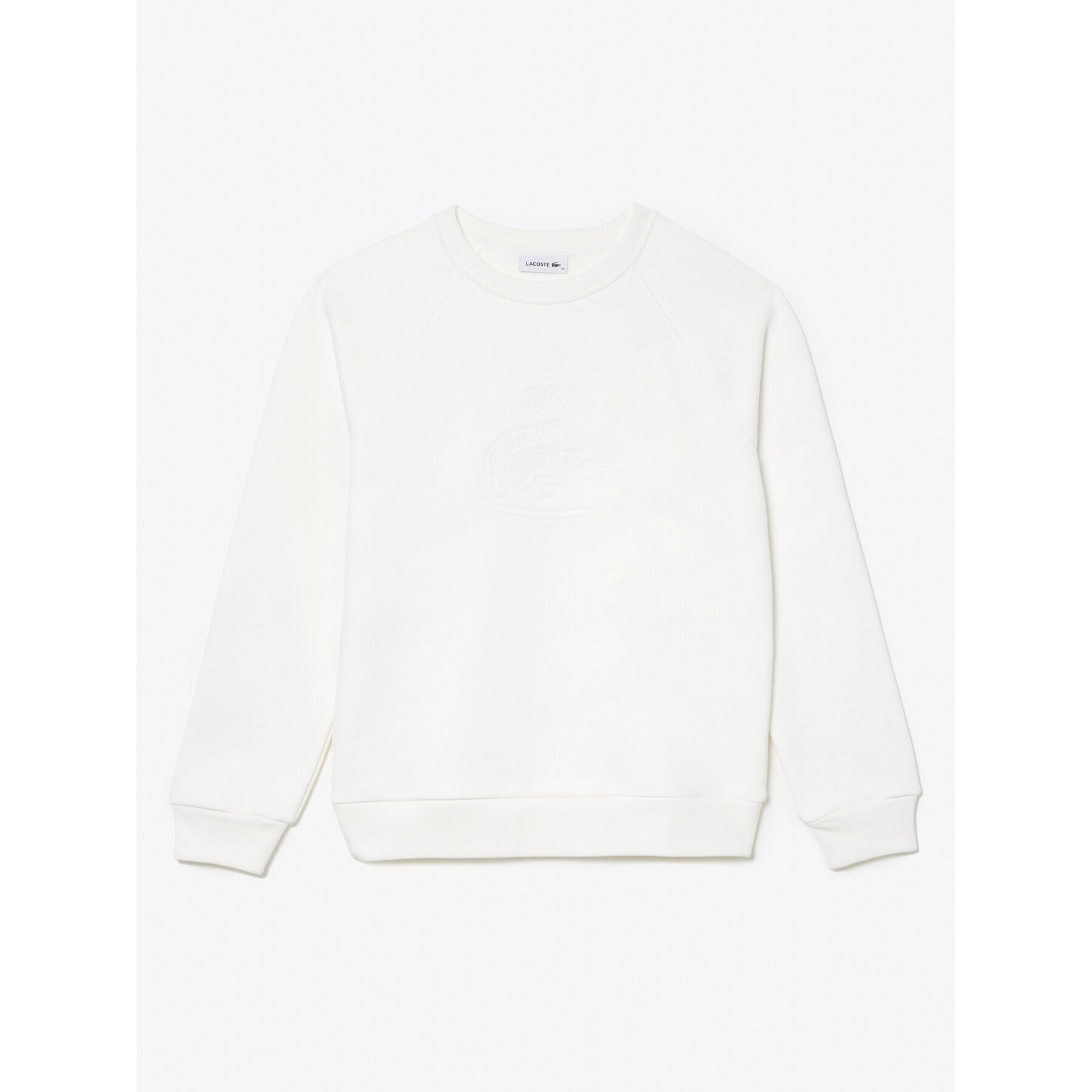 Lacoste Суитшърт SF0852 Екрю Relaxed Fit - Pepit.bg