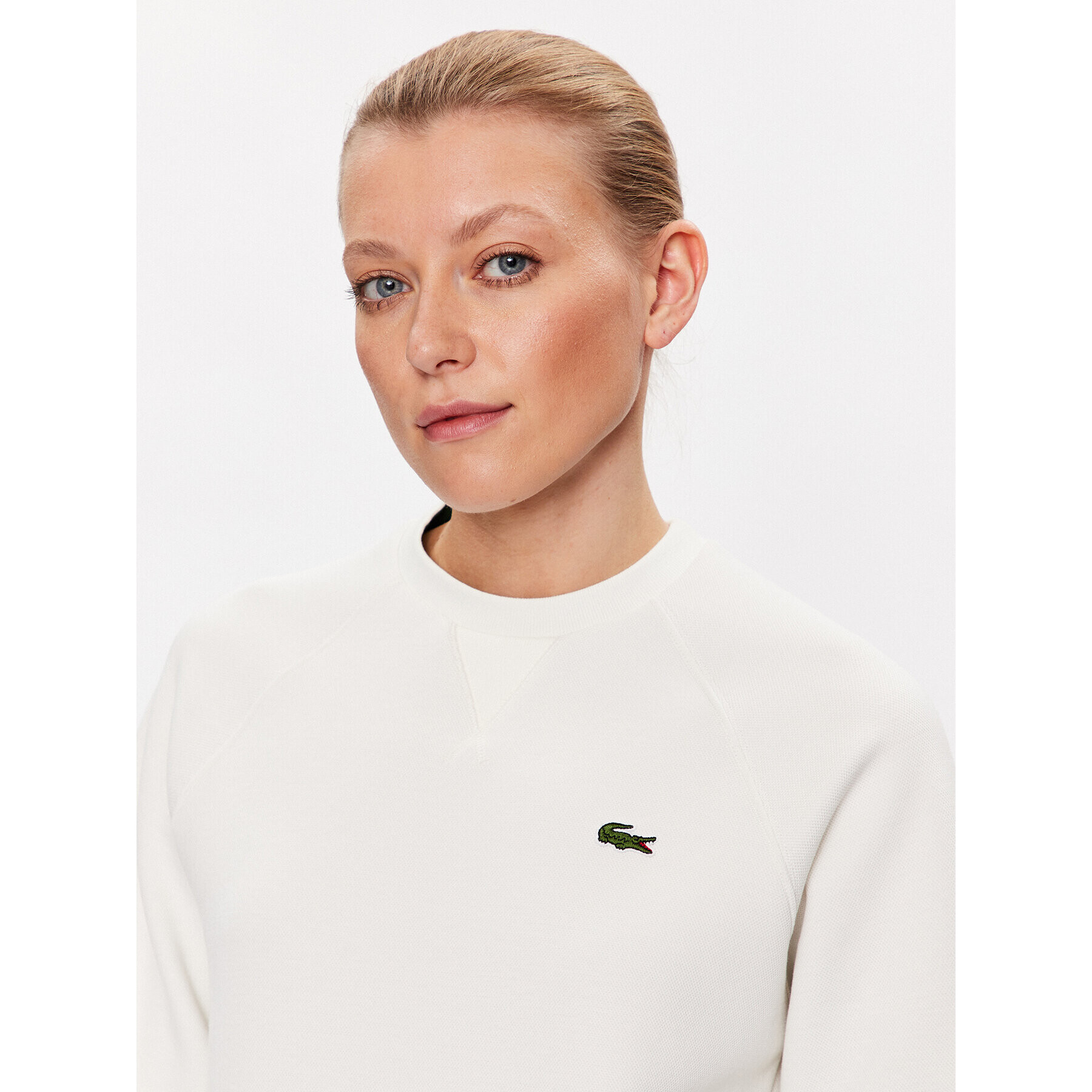 Lacoste Суитшърт SF7073 Екрю Regular Fit - Pepit.bg