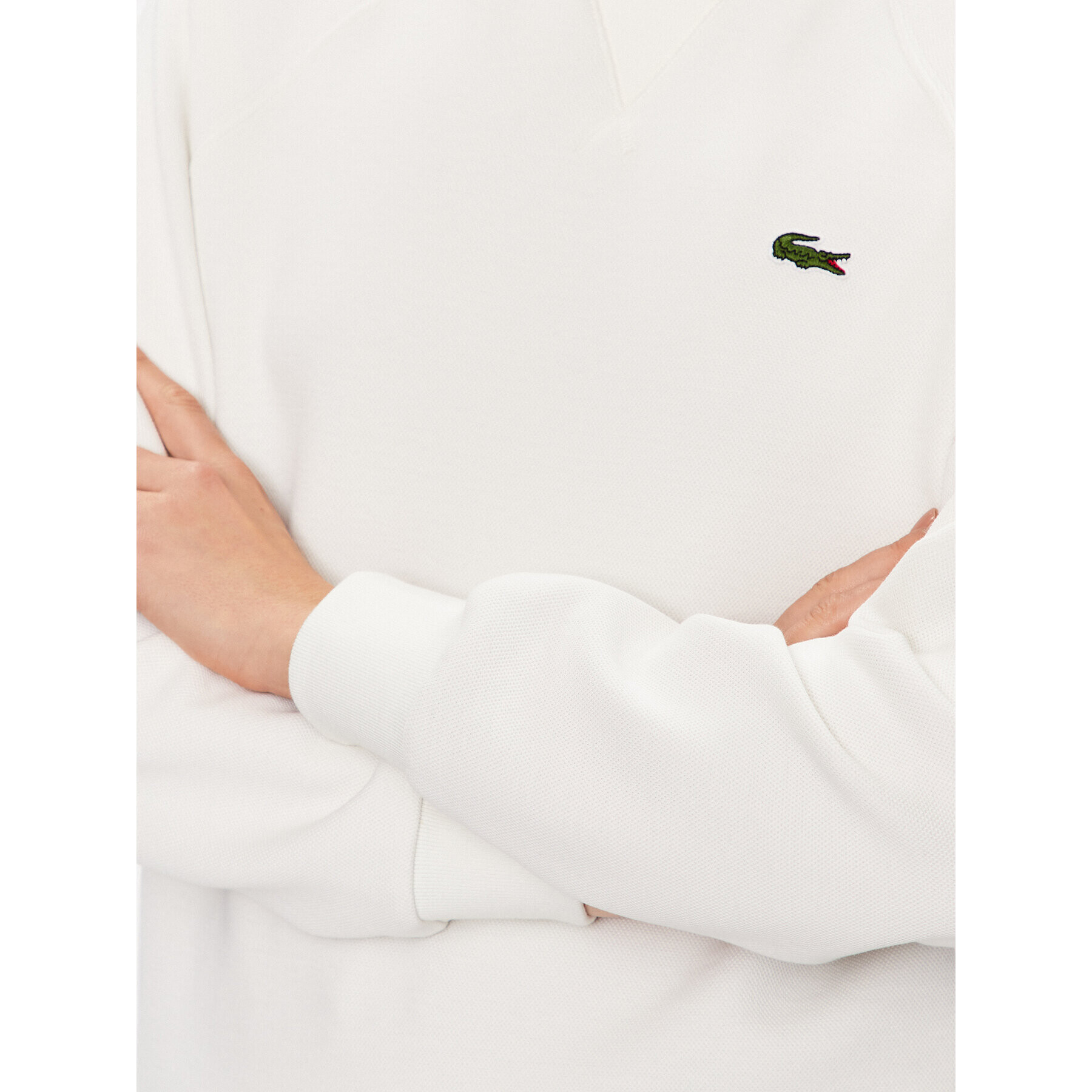 Lacoste Суитшърт SF7073 Екрю Regular Fit - Pepit.bg