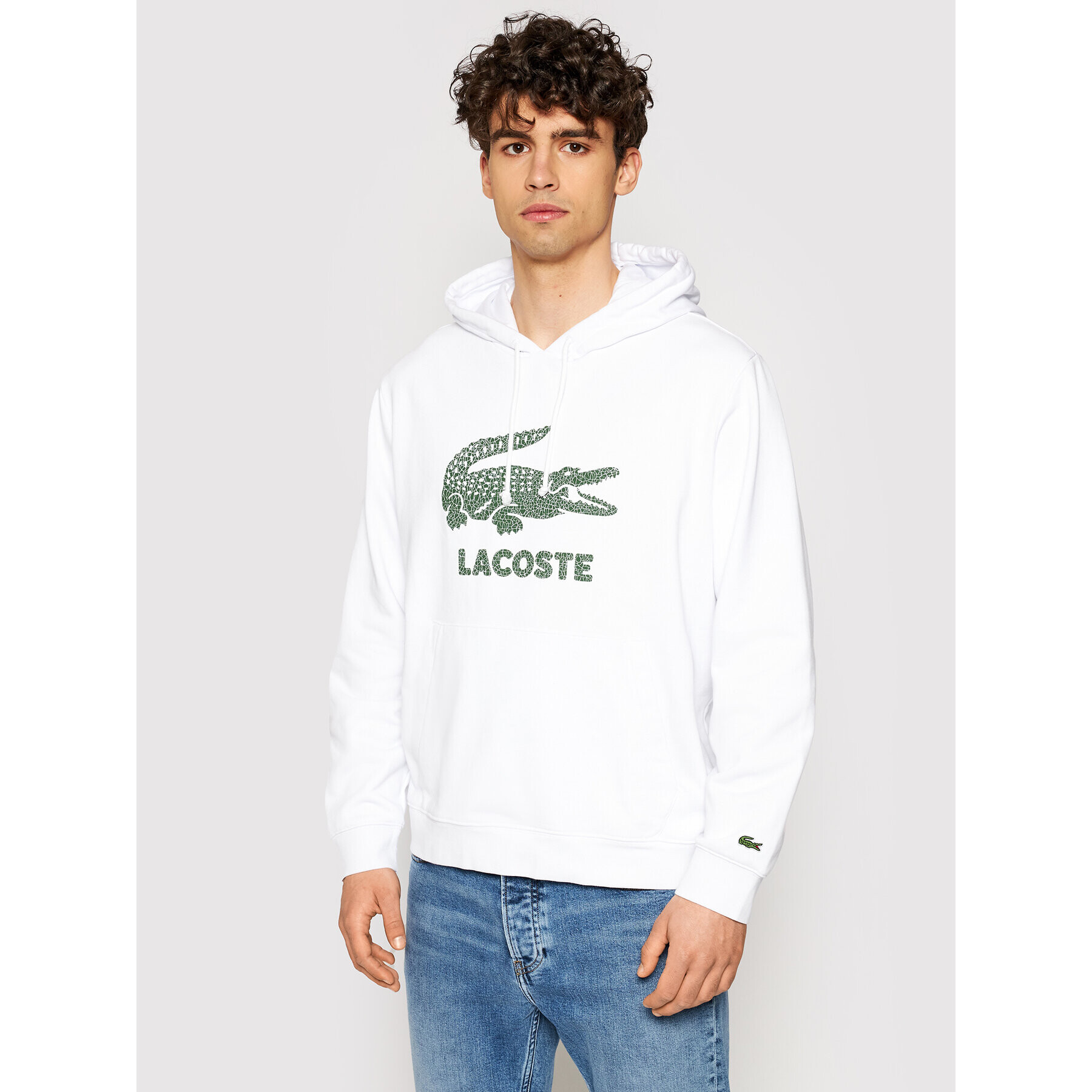 Lacoste Суитшърт SH0064 Бял Regular Fit - Pepit.bg