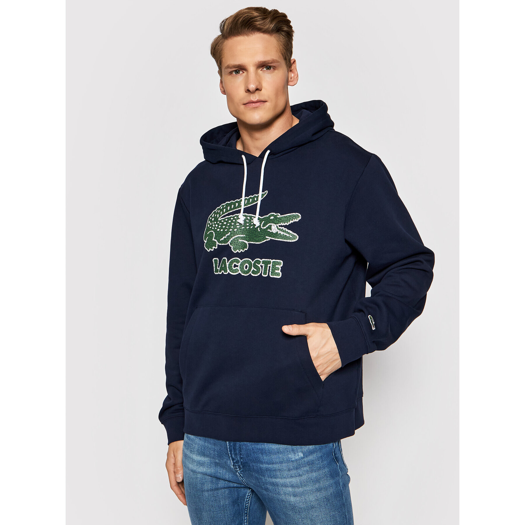 Lacoste Суитшърт SH0064 Тъмносин Regular Fit - Pepit.bg