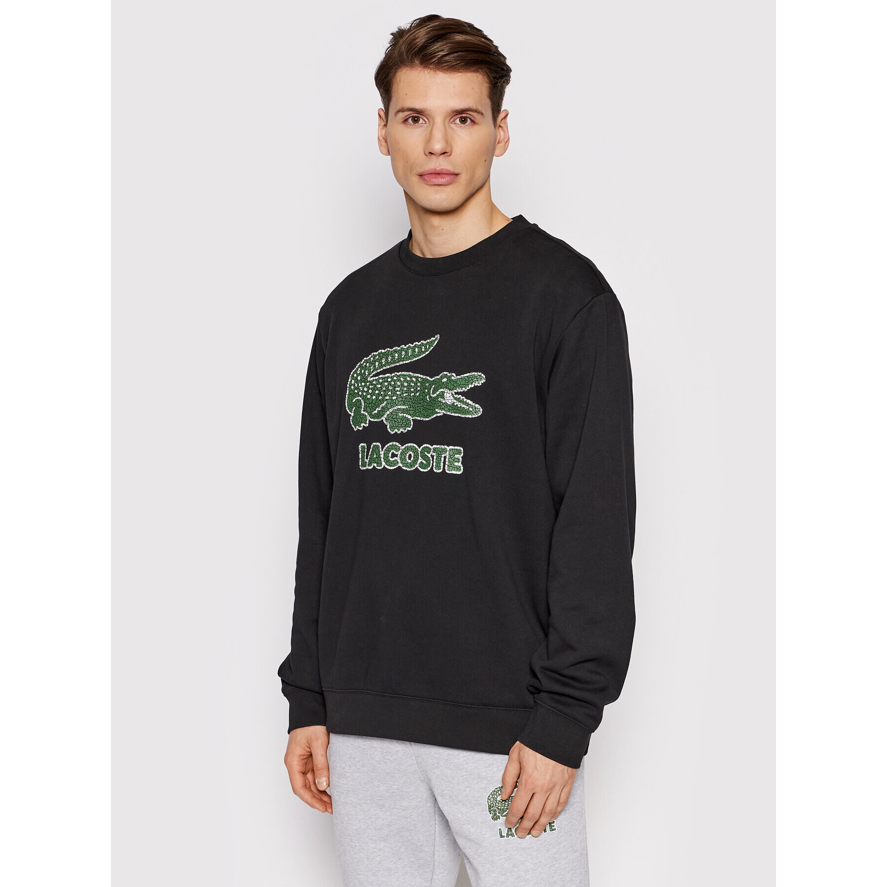 Lacoste Суитшърт SH0065 Черен Regular Fit - Pepit.bg