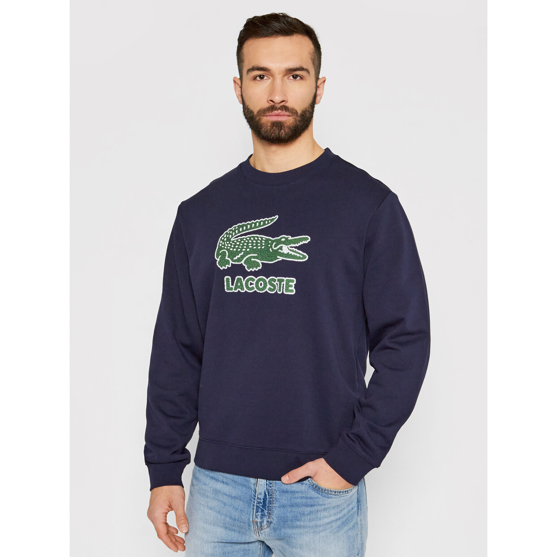 Lacoste Суитшърт SH0065 Тъмносин Regular Fit - Pepit.bg