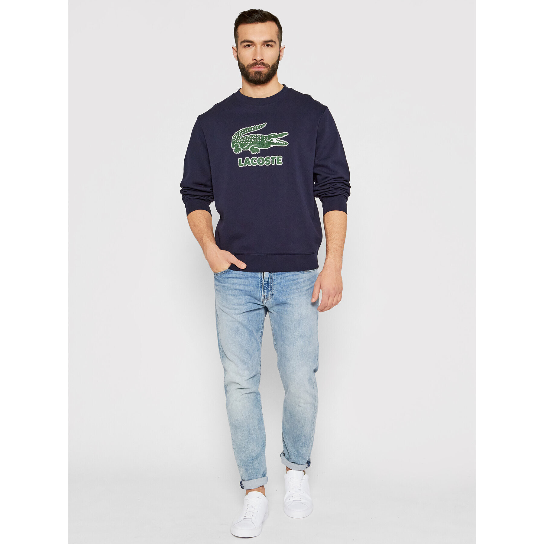 Lacoste Суитшърт SH0065 Тъмносин Regular Fit - Pepit.bg