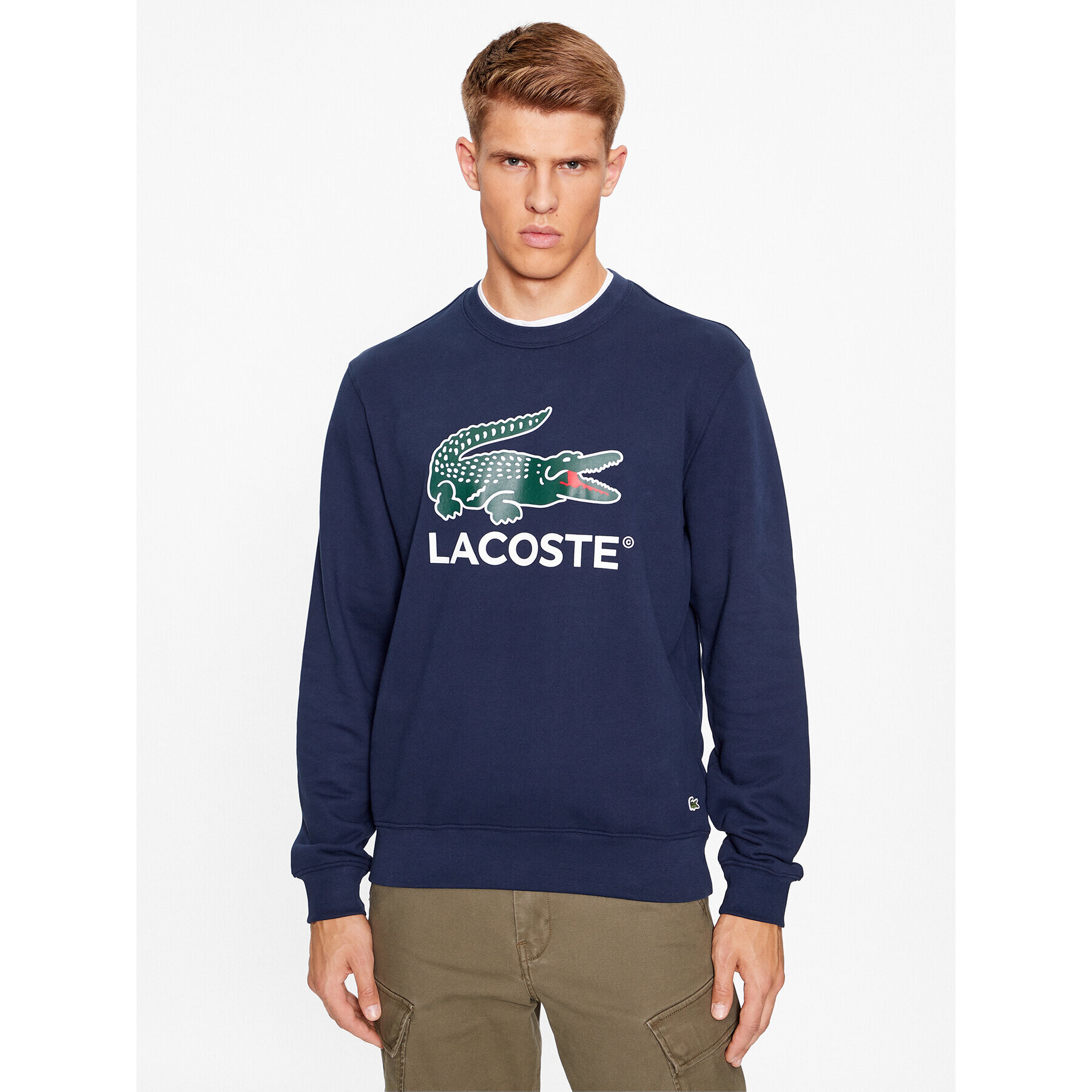Lacoste Суитшърт SH1281 Тъмносин Regular Fit - Pepit.bg