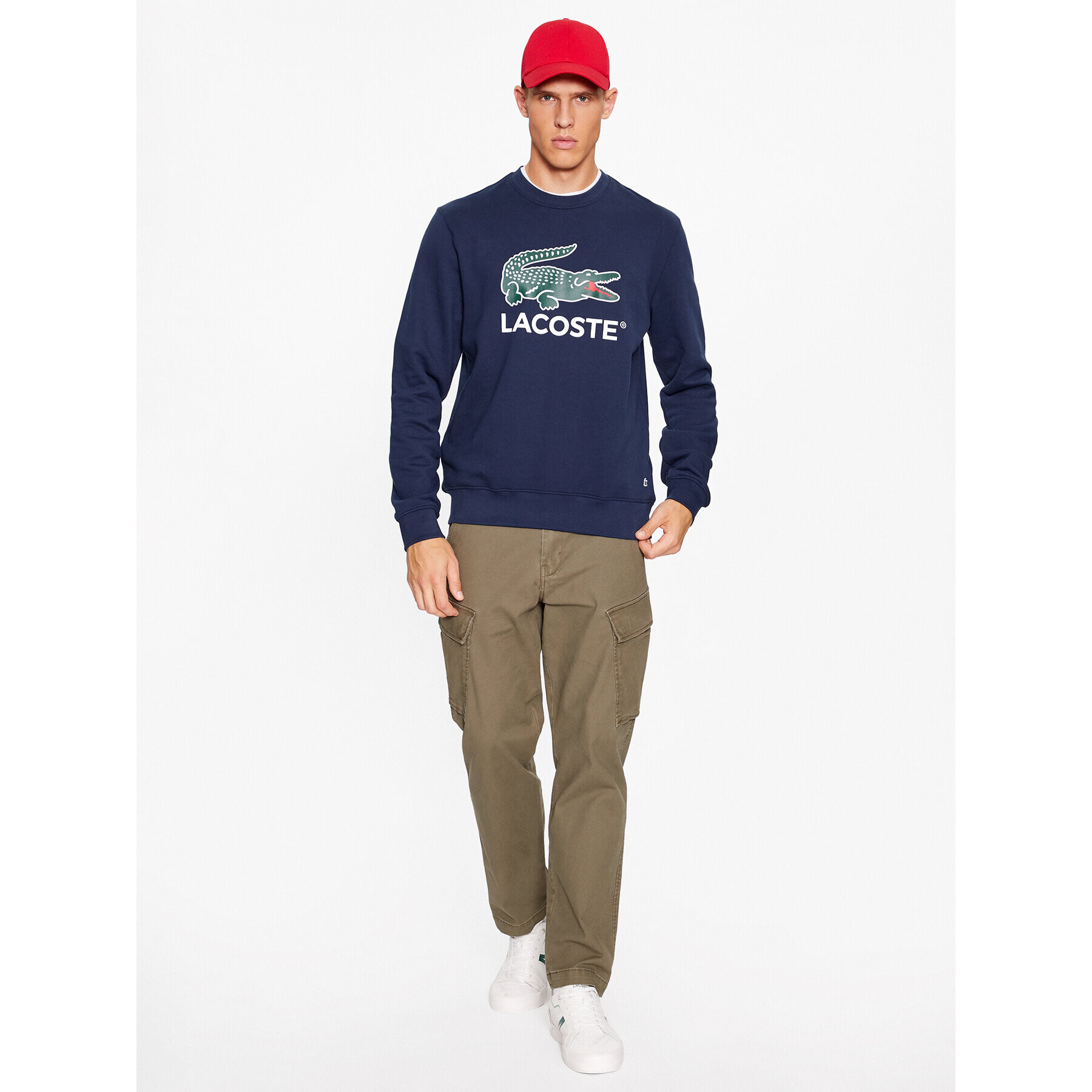Lacoste Суитшърт SH1281 Тъмносин Regular Fit - Pepit.bg