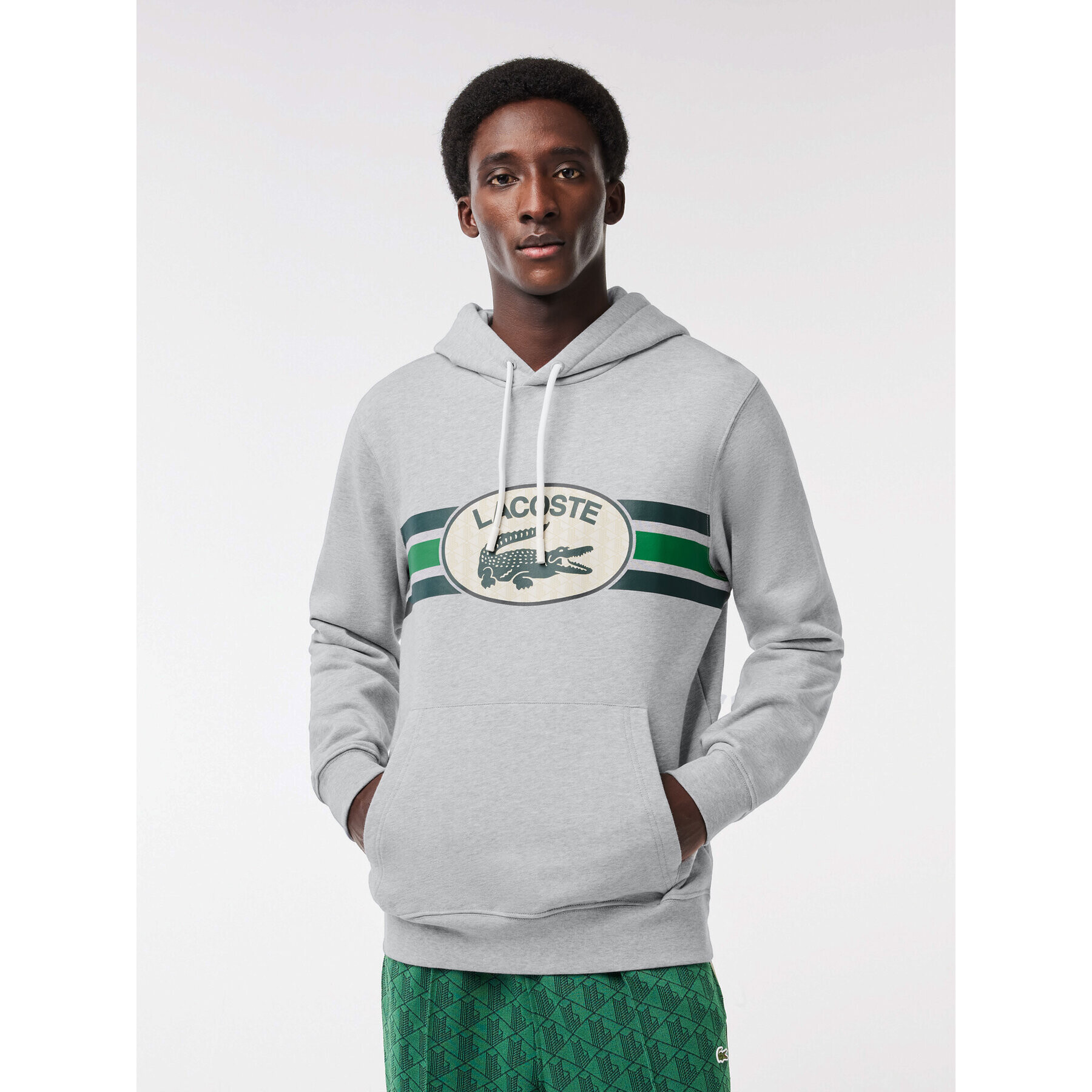 Lacoste Суитшърт SH1413 Сив Regular Fit - Pepit.bg