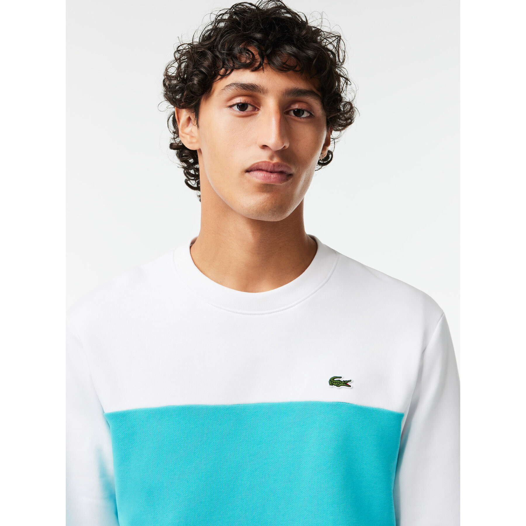 Lacoste Суитшърт SH1433 Бял Classic Fit - Pepit.bg