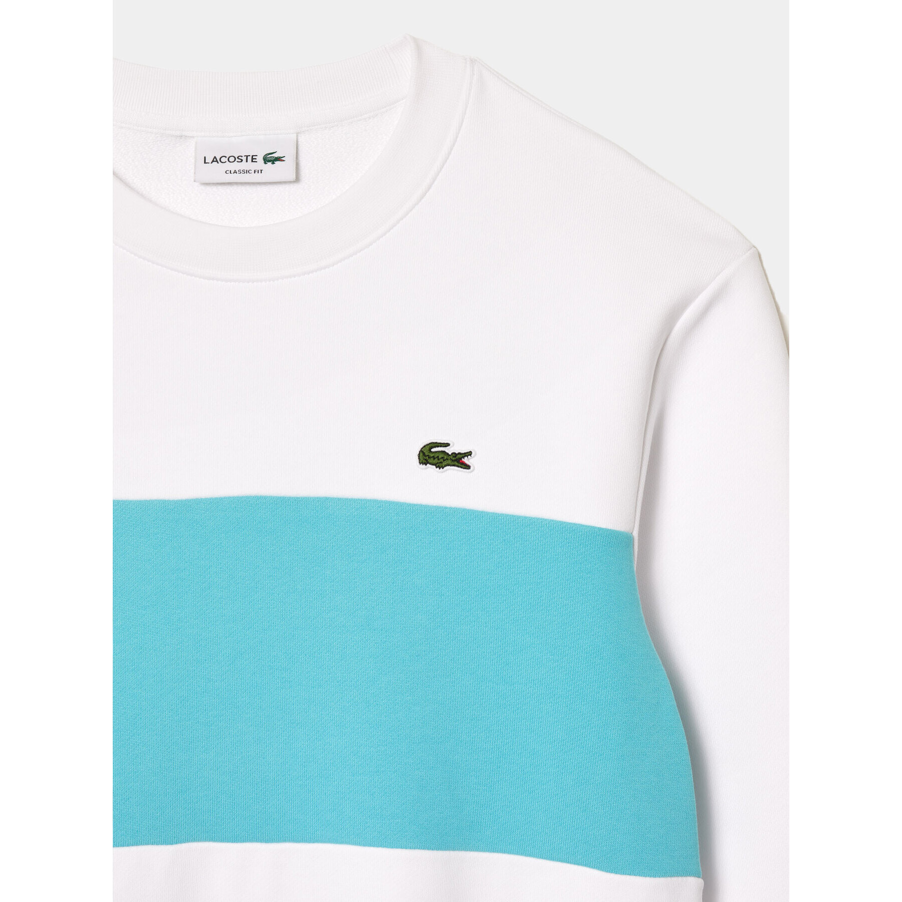 Lacoste Суитшърт SH1433 Бял Classic Fit - Pepit.bg