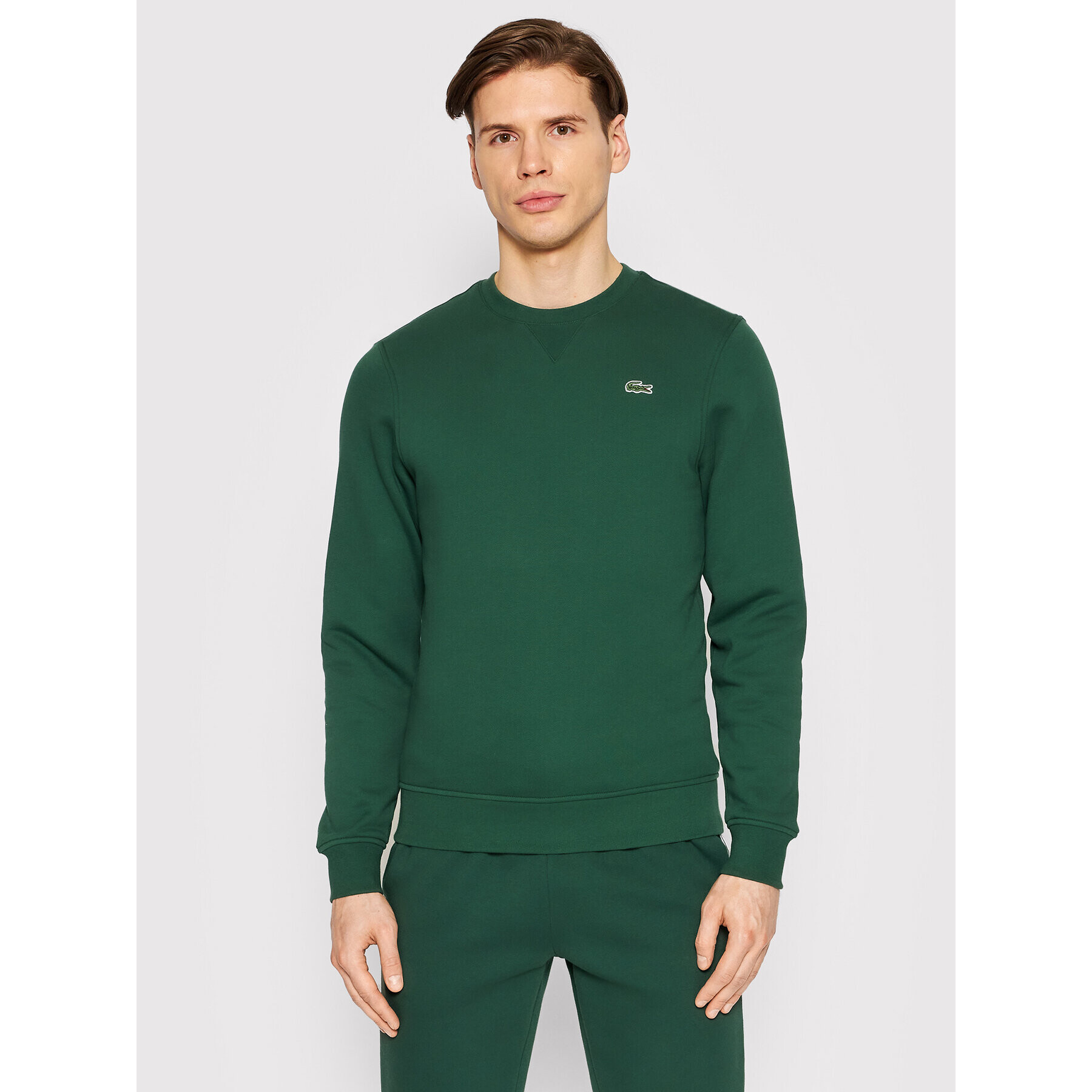 Lacoste Суитшърт SH1505 Зелен Regular Fit - Pepit.bg