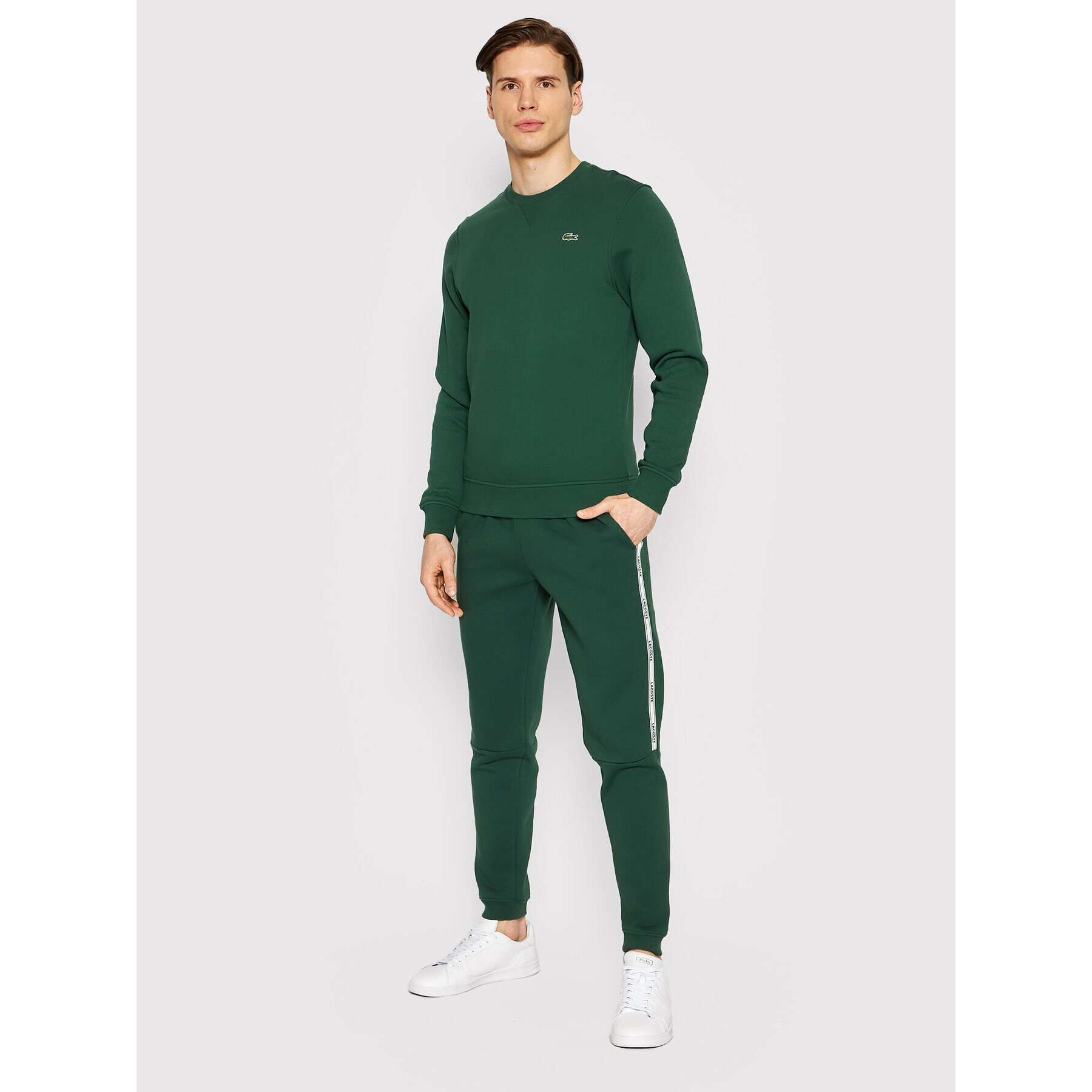 Lacoste Суитшърт SH1505 Зелен Regular Fit - Pepit.bg