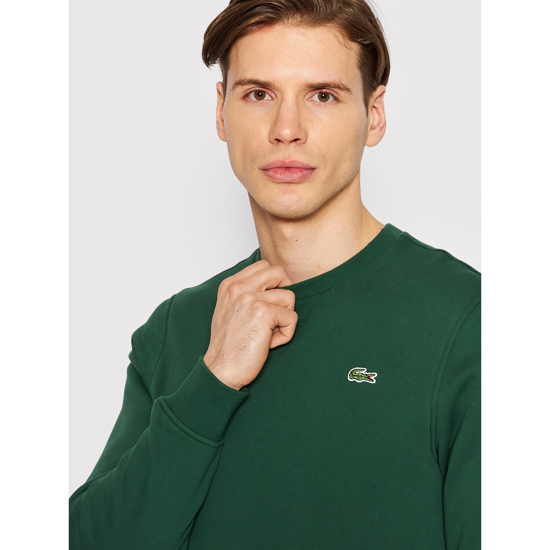 Lacoste Суитшърт SH1505 Зелен Regular Fit - Pepit.bg