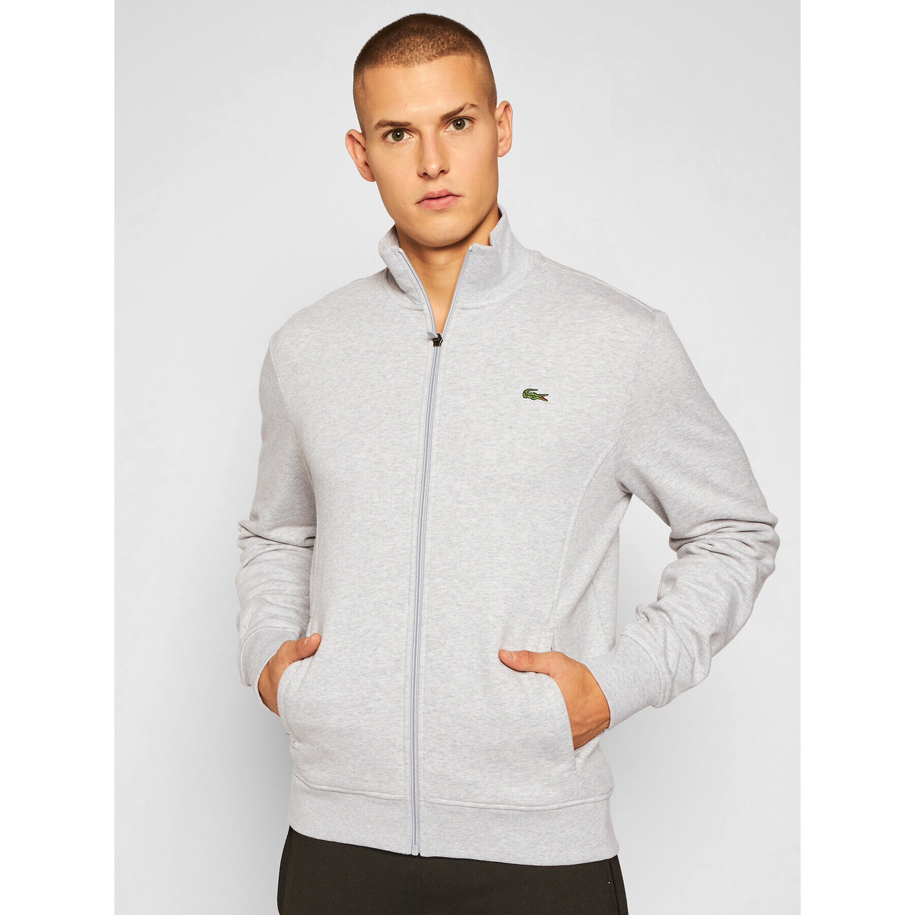 Lacoste Суитшърт SH1559 Сив Regular Fit - Pepit.bg