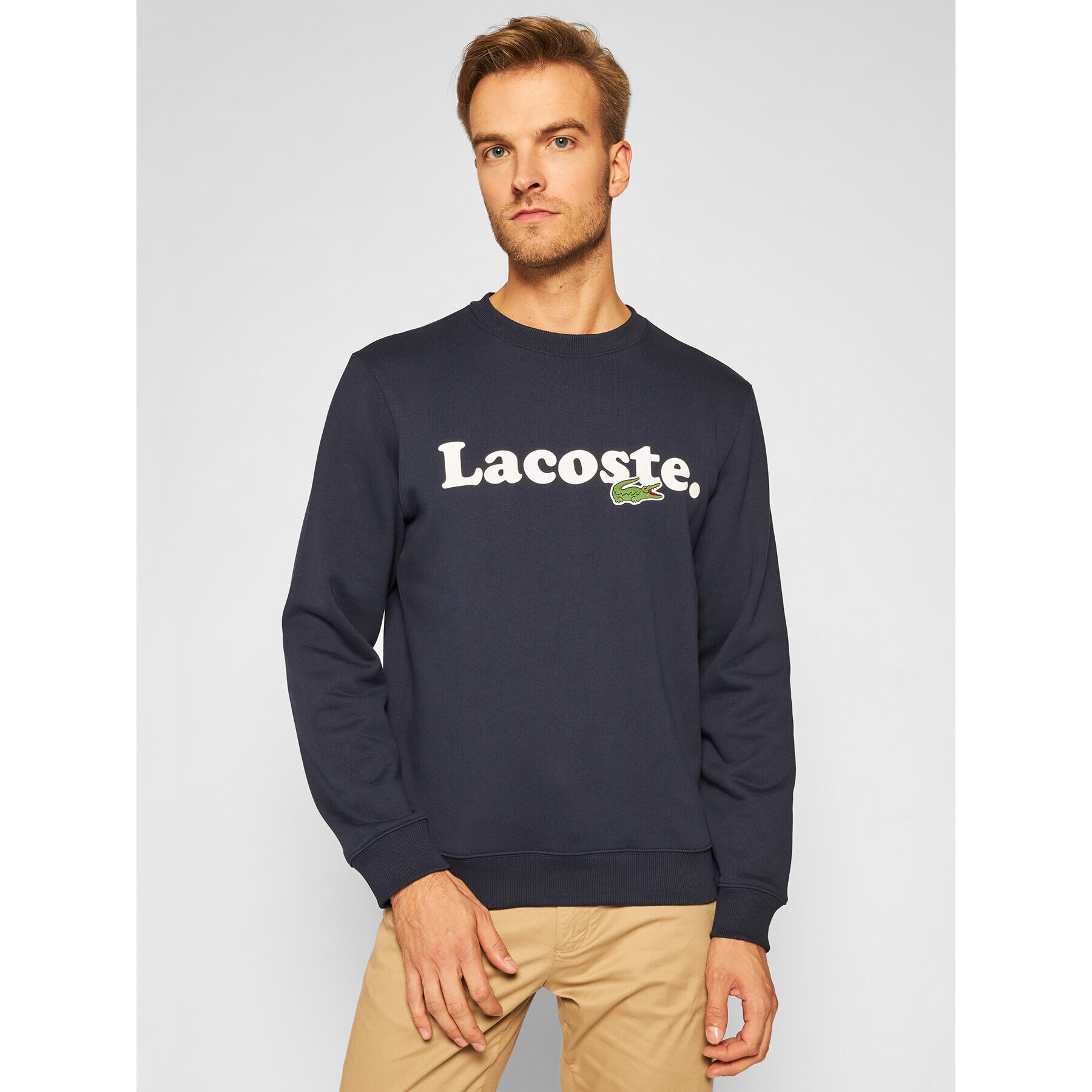 Lacoste Суитшърт SH2173 Тъмносин Classic Fit - Pepit.bg