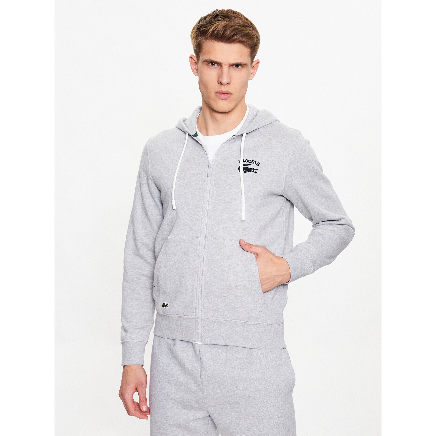 Lacoste Суитшърт SH2481 Сив Regular Fit - Pepit.bg