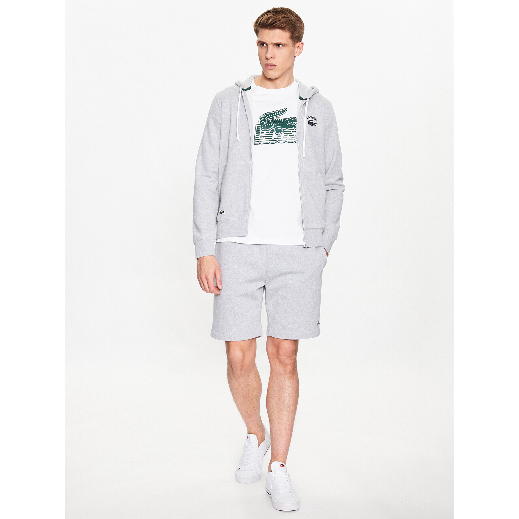 Lacoste Суитшърт SH2481 Сив Regular Fit - Pepit.bg