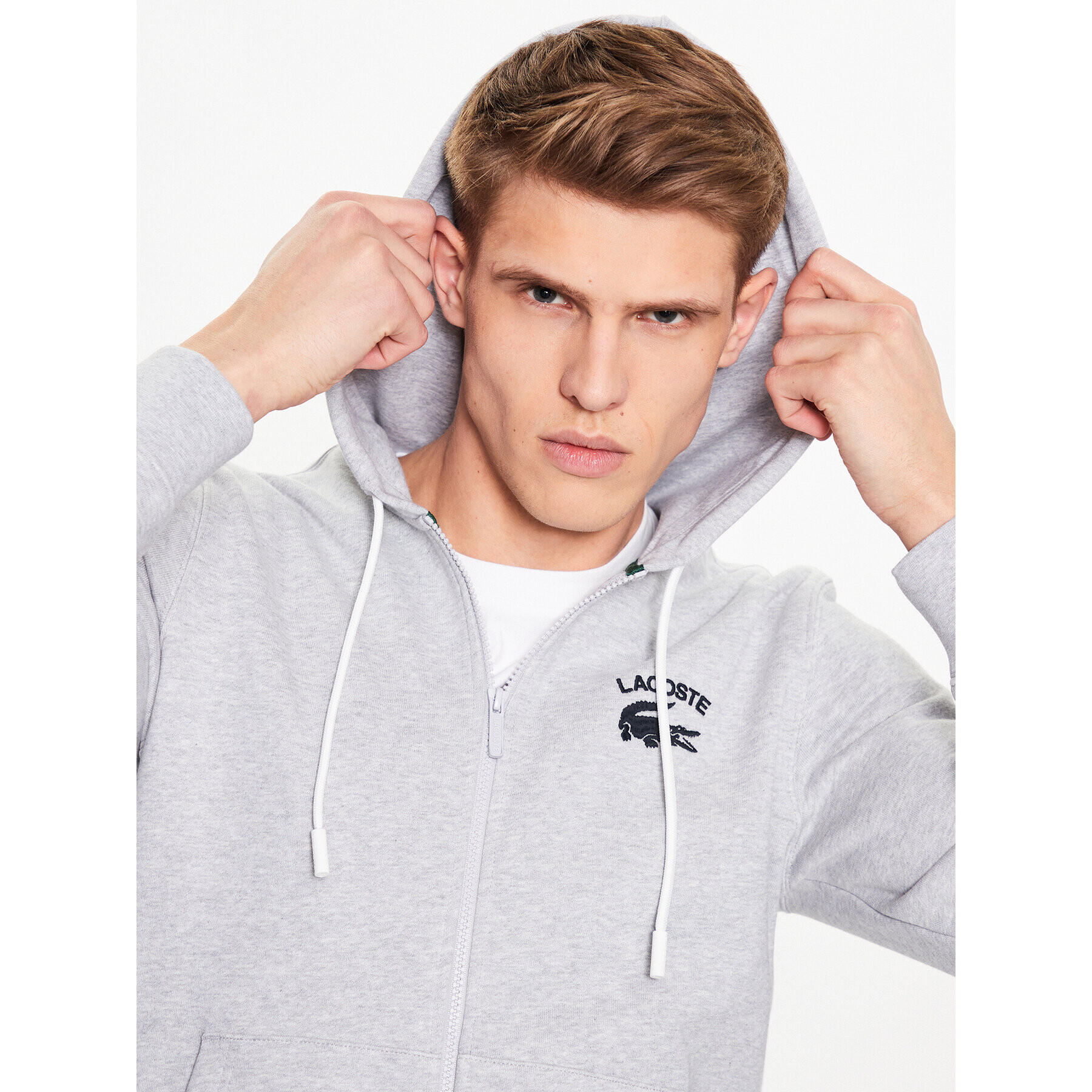 Lacoste Суитшърт SH2481 Сив Regular Fit - Pepit.bg