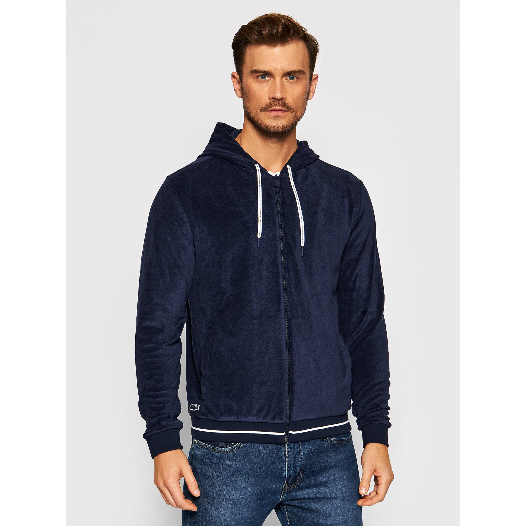 Lacoste Суитшърт SH3322 Тъмносин Relaxed Fit - Pepit.bg