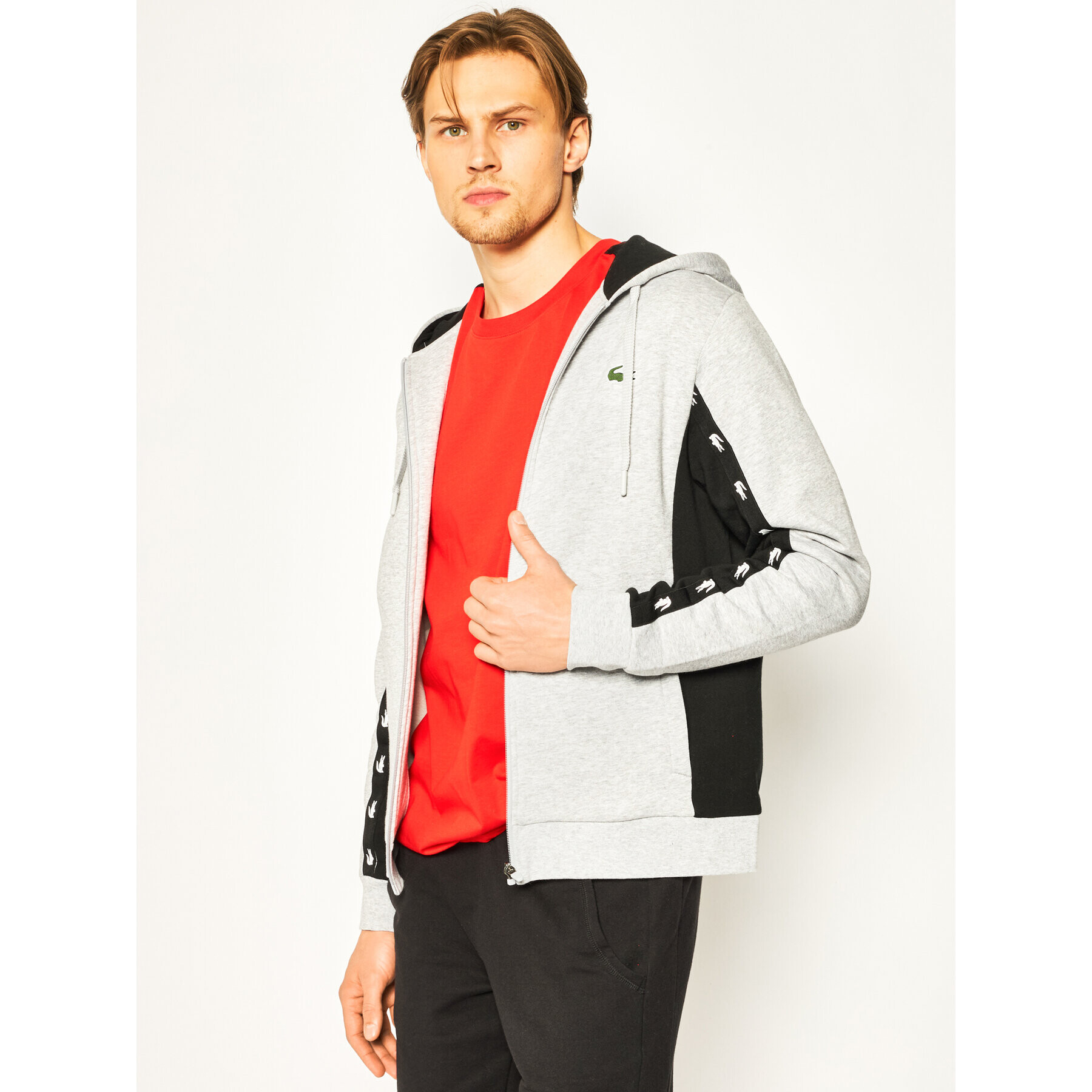 Lacoste Суитшърт SH4817 Сив Regular Fit - Pepit.bg