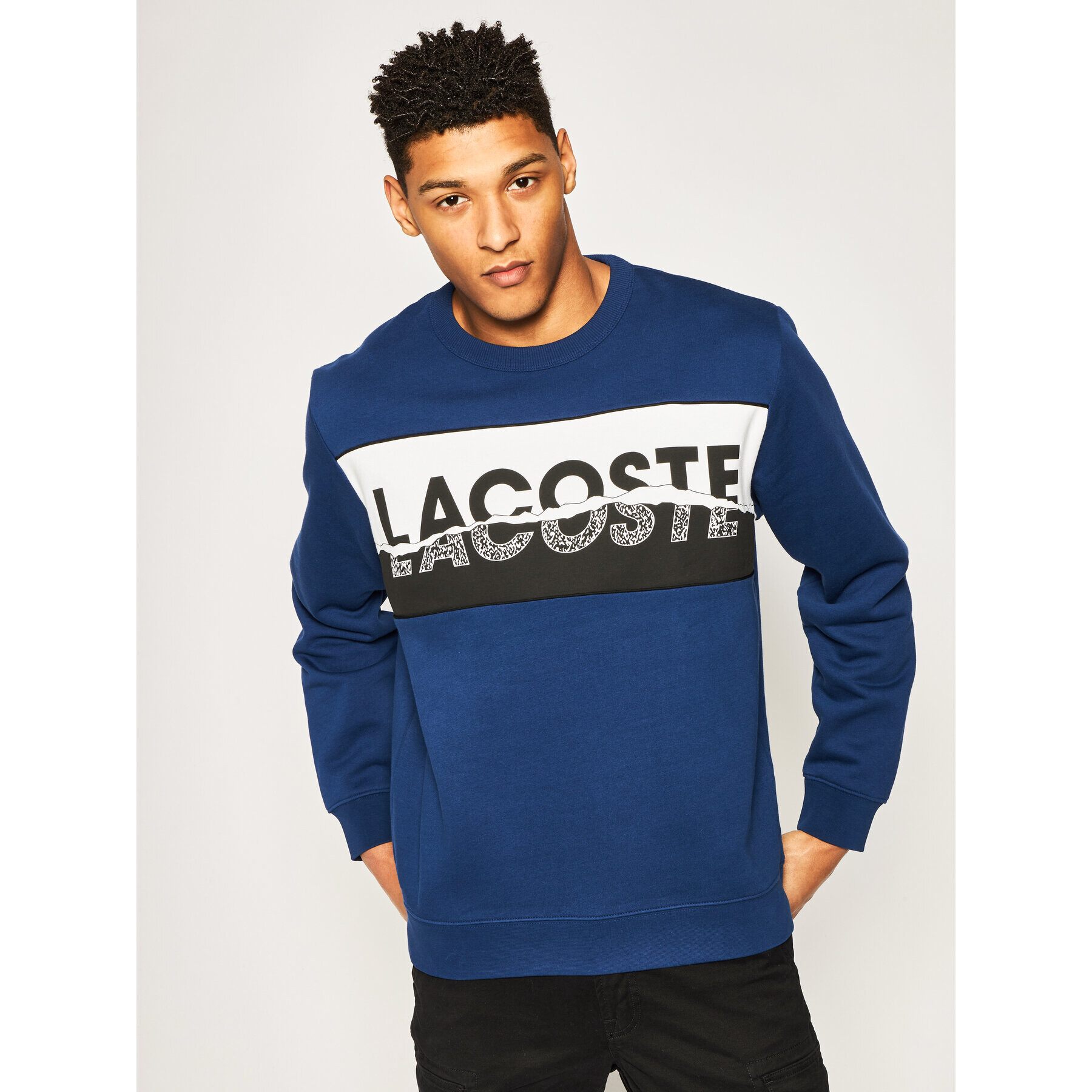 Lacoste Суитшърт SH4899 Тъмносин Regular Fit - Pepit.bg