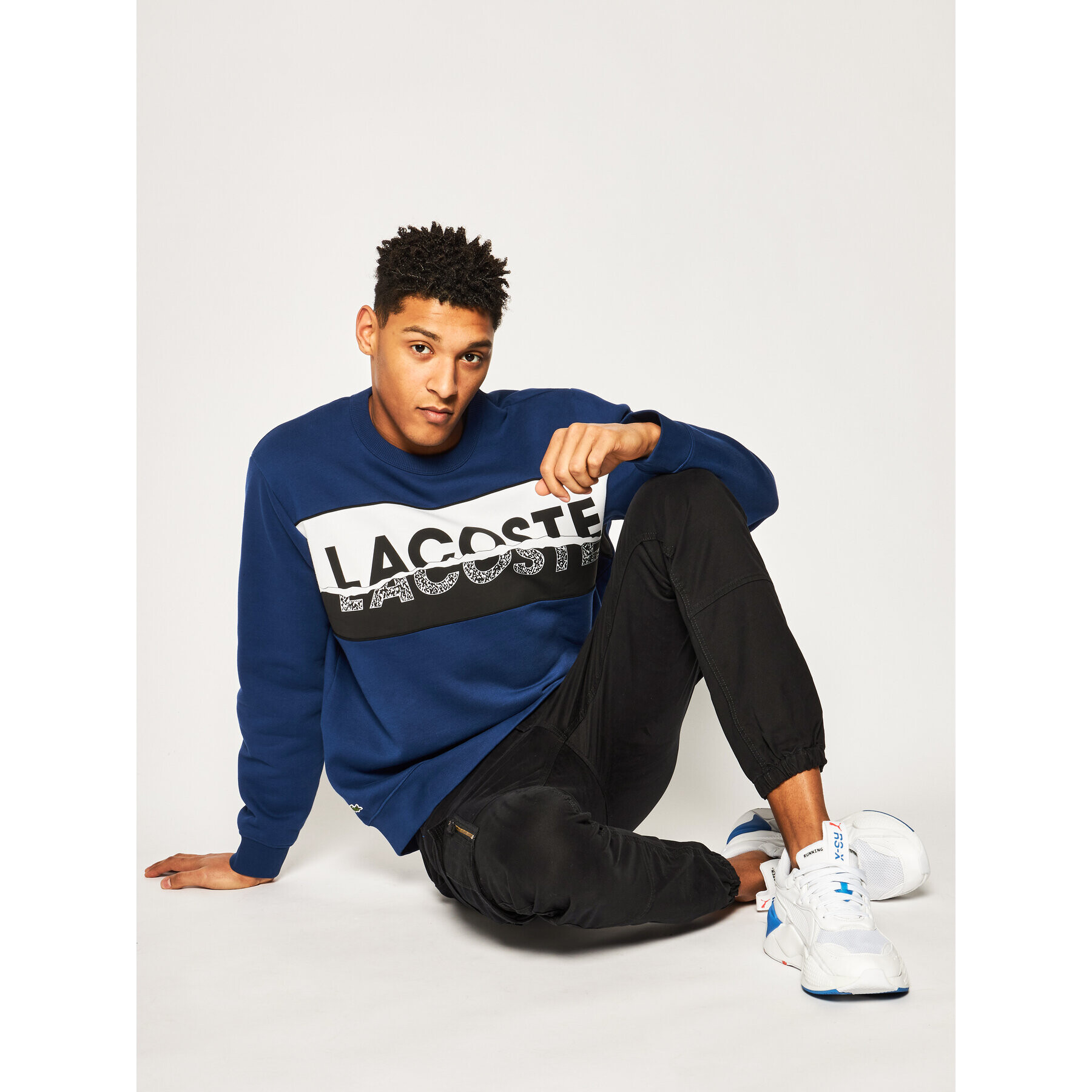 Lacoste Суитшърт SH4899 Тъмносин Regular Fit - Pepit.bg