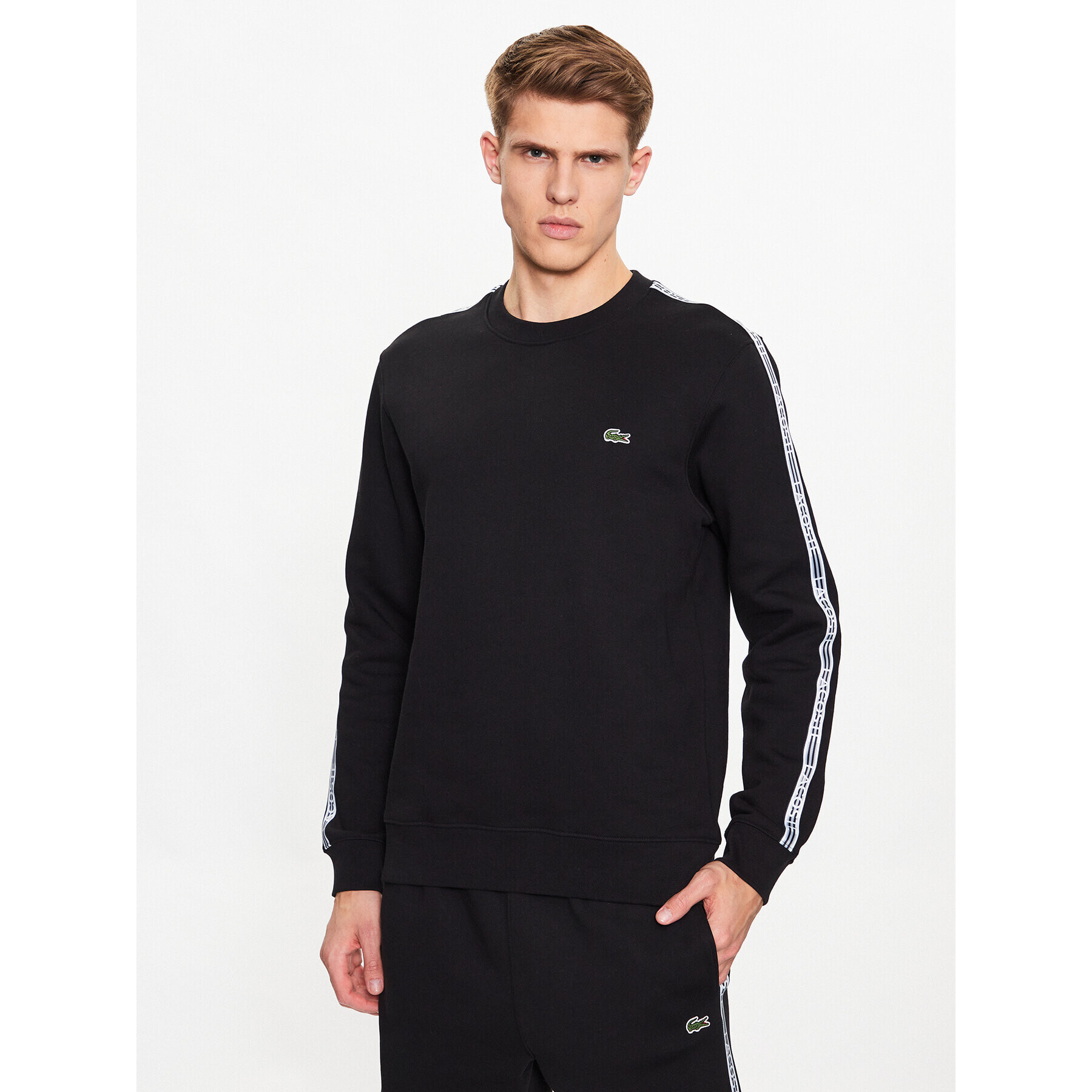 Lacoste Суитшърт SH5073 Черен Regular Fit - Pepit.bg