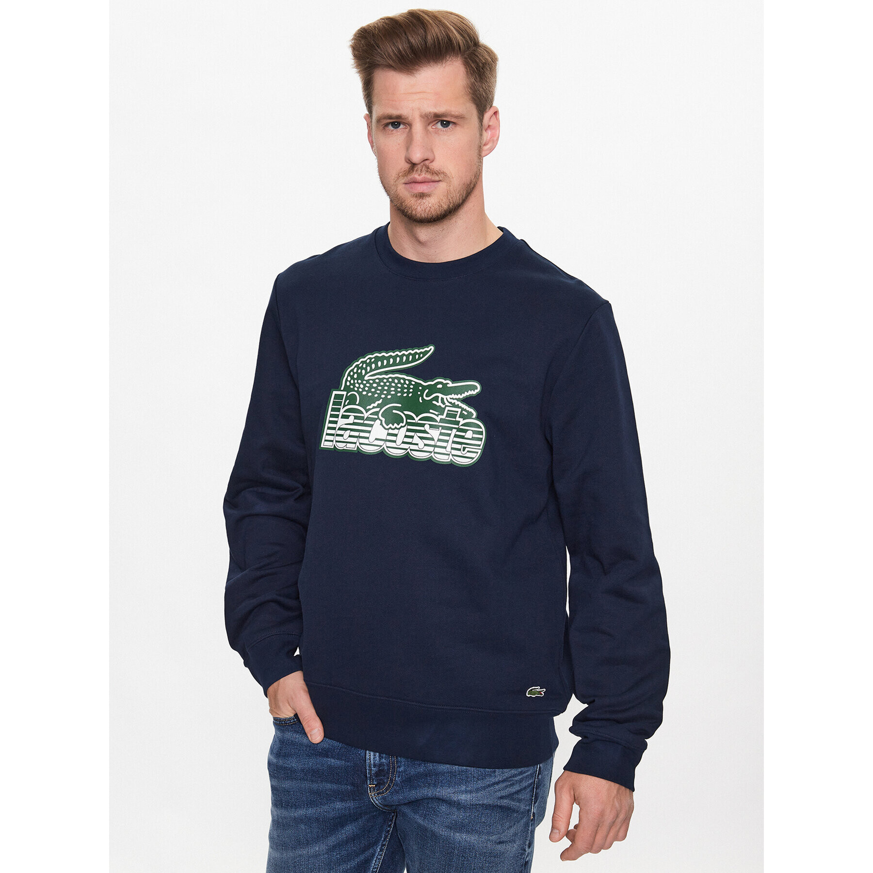 Lacoste Суитшърт SH5087 Тъмносин Regular Fit - Pepit.bg