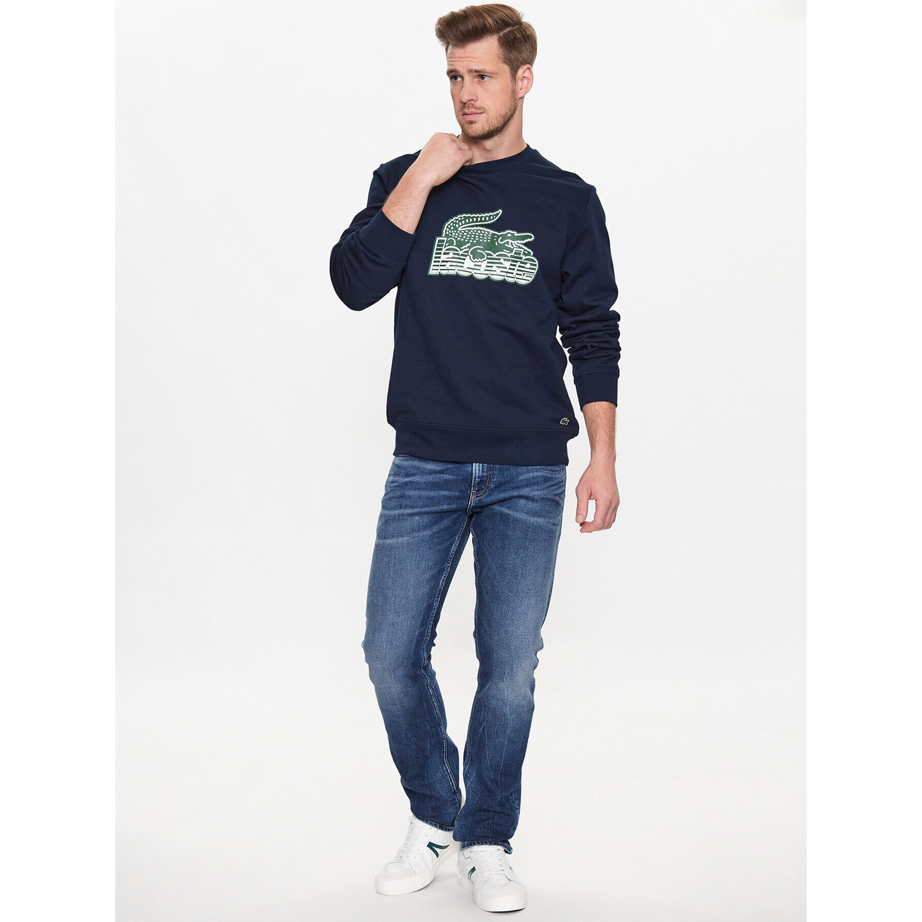 Lacoste Суитшърт SH5087 Тъмносин Regular Fit - Pepit.bg