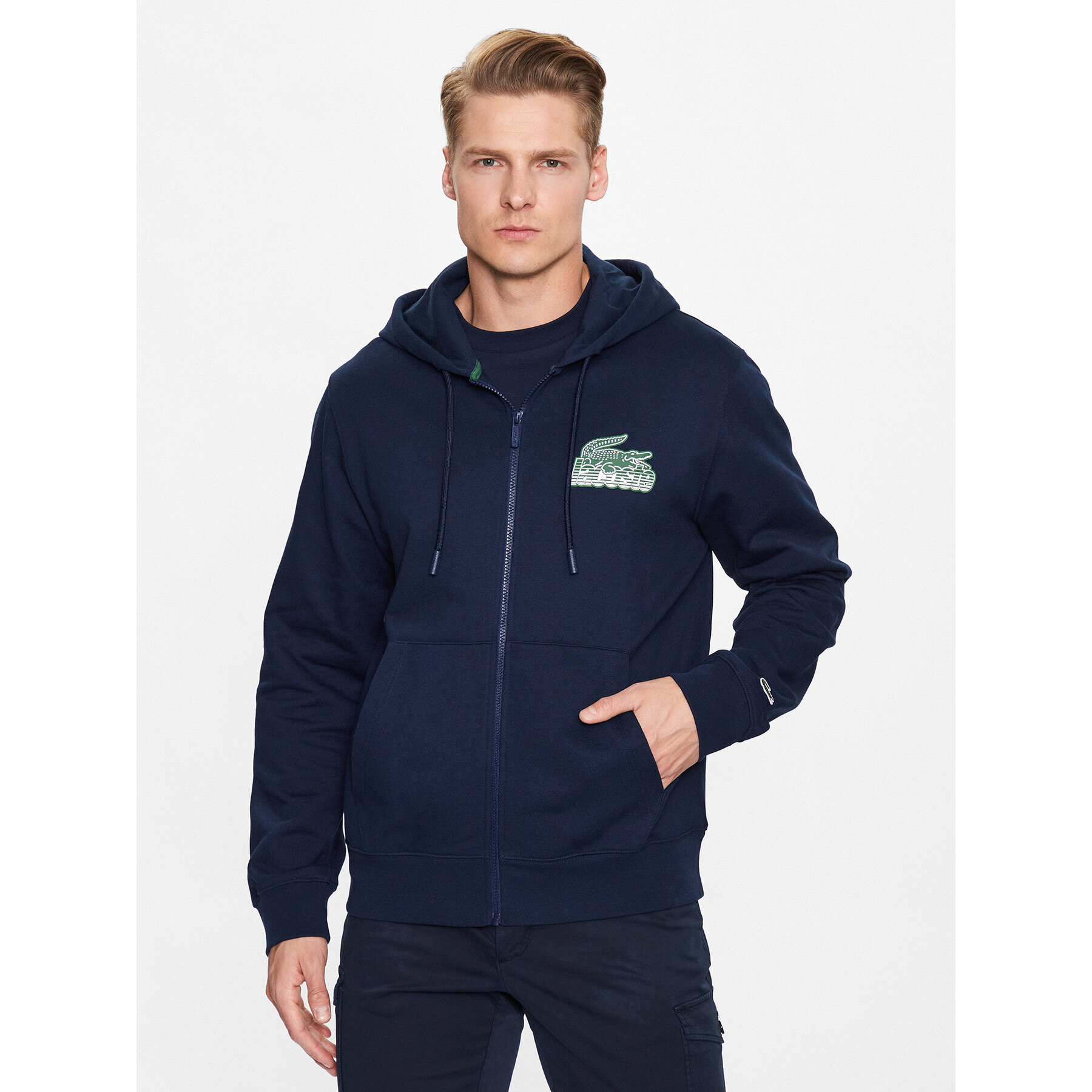 Lacoste Суитшърт SH5088 Тъмносин Regular Fit - Pepit.bg