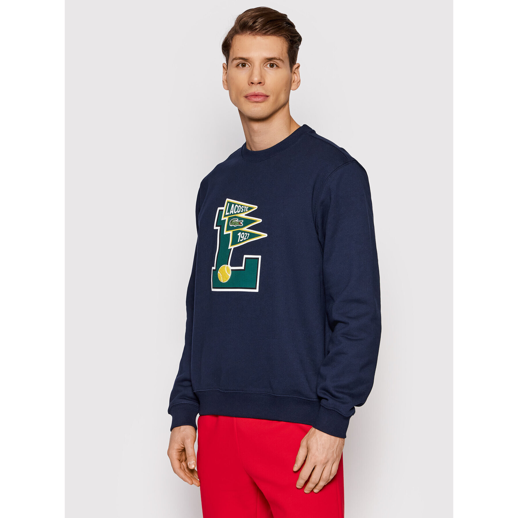 Lacoste Суитшърт SH7419 Тъмносин Classic Fit - Pepit.bg