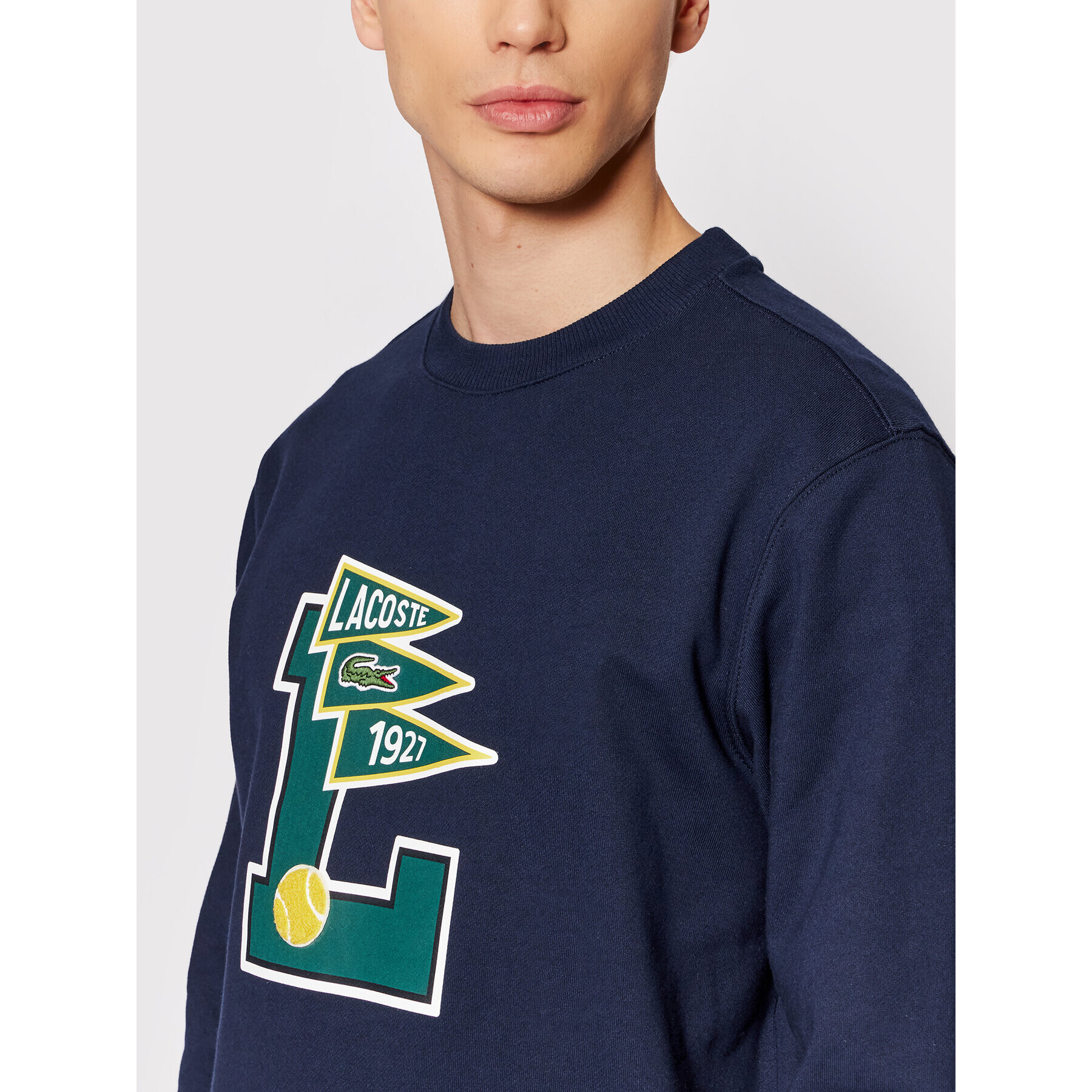 Lacoste Суитшърт SH7419 Тъмносин Classic Fit - Pepit.bg