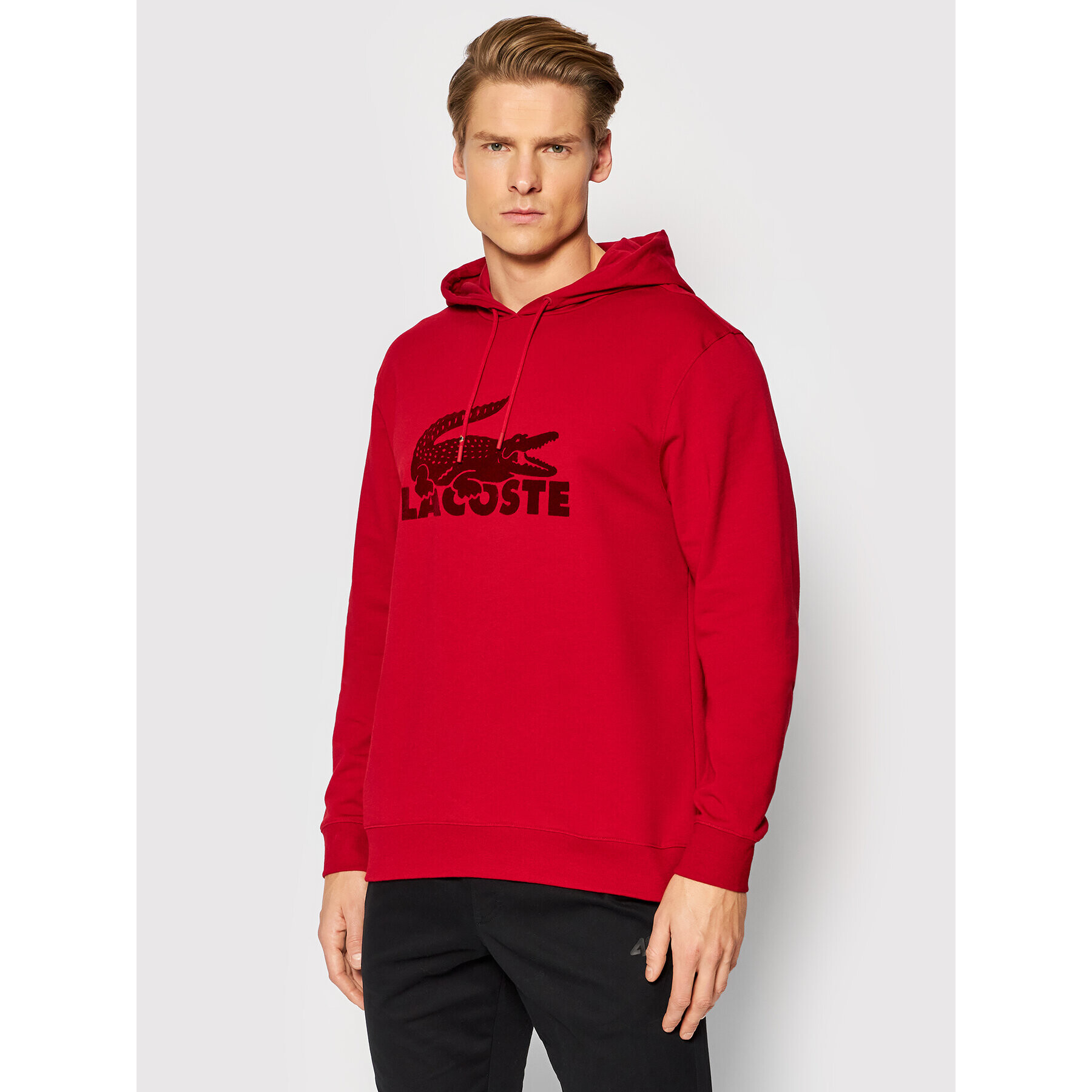Lacoste Суитшърт SH7618 Бордо Regular Fit - Pepit.bg