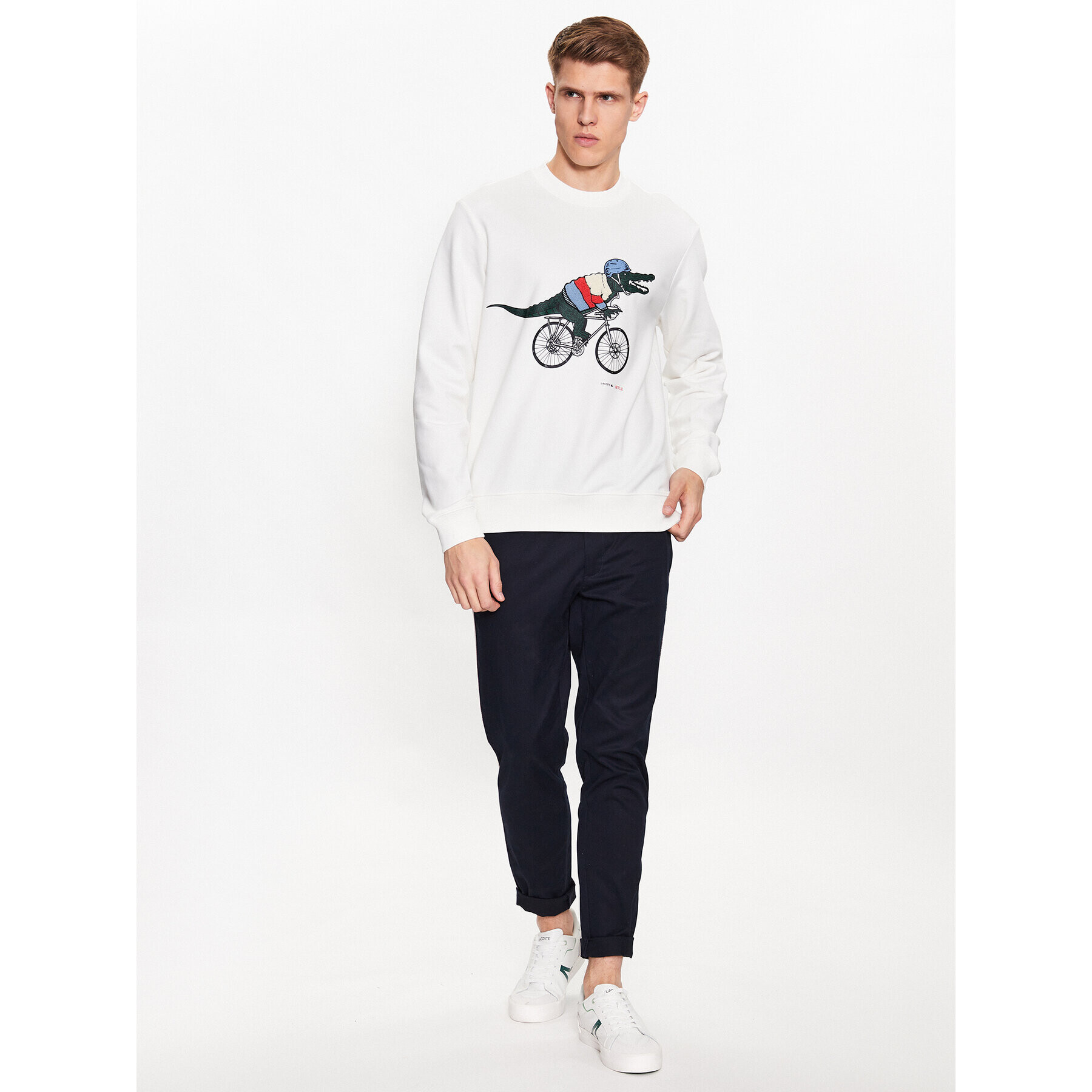 Lacoste Суитшърт SH8202 Екрю Regular Fit - Pepit.bg