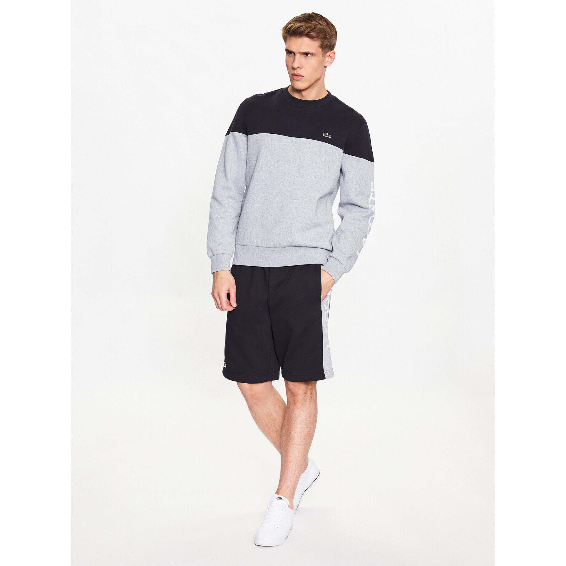 Lacoste Суитшърт SH8363 Сив Regular Fit - Pepit.bg