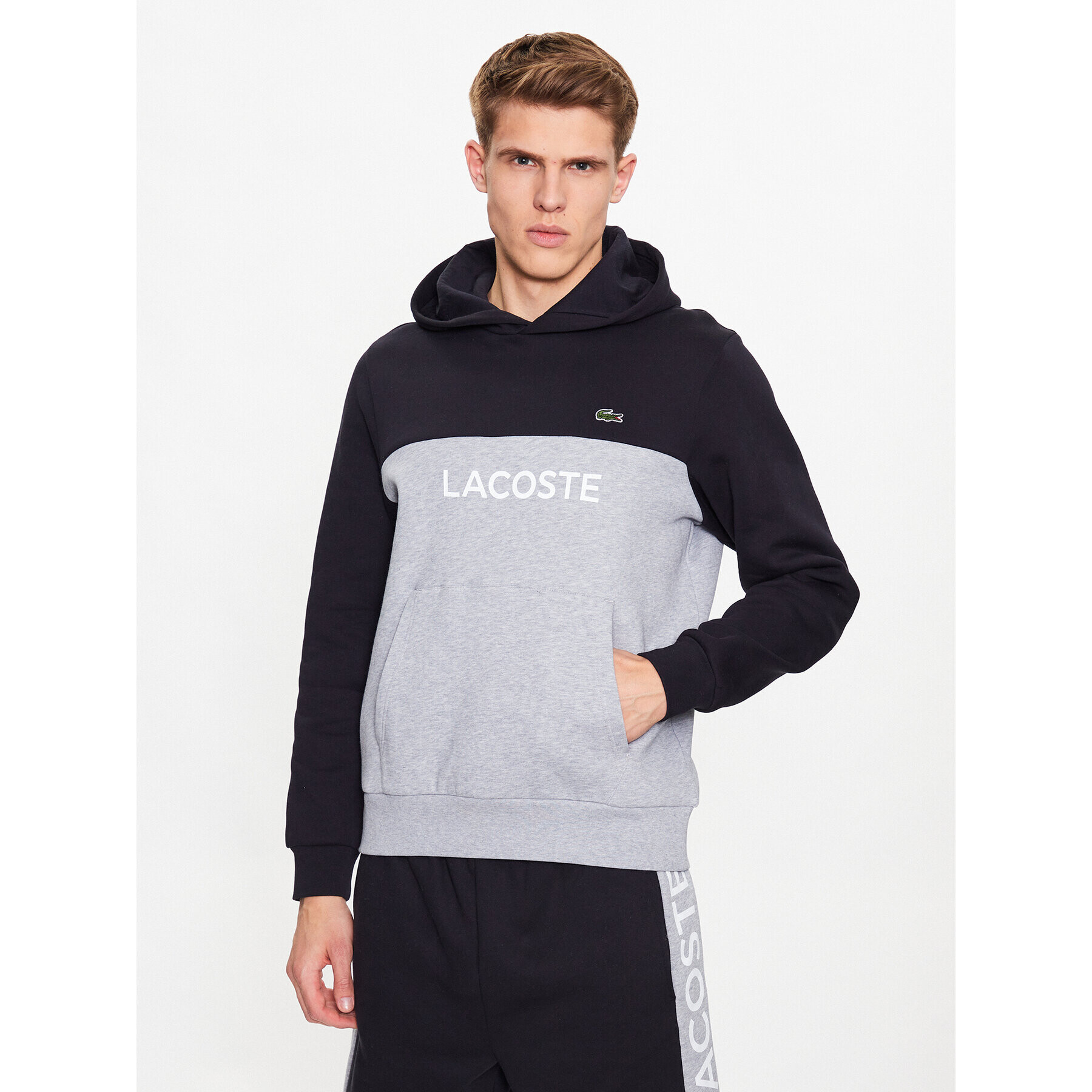 Lacoste Суитшърт SH8366 Сив Regular Fit - Pepit.bg