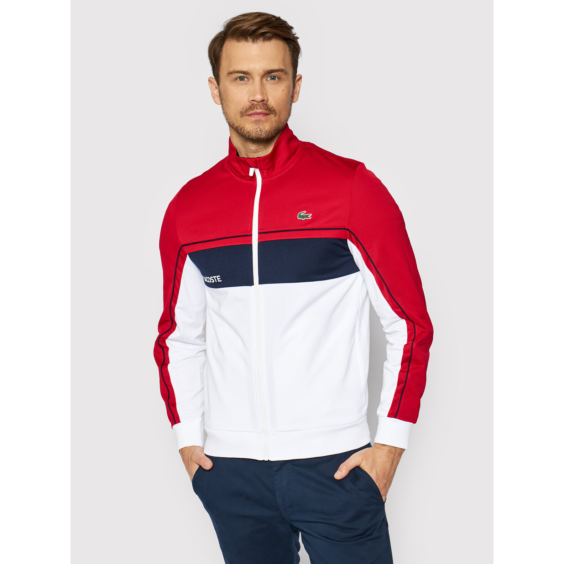 Lacoste Суитшърт SH9543 Червен Regular Fit - Pepit.bg