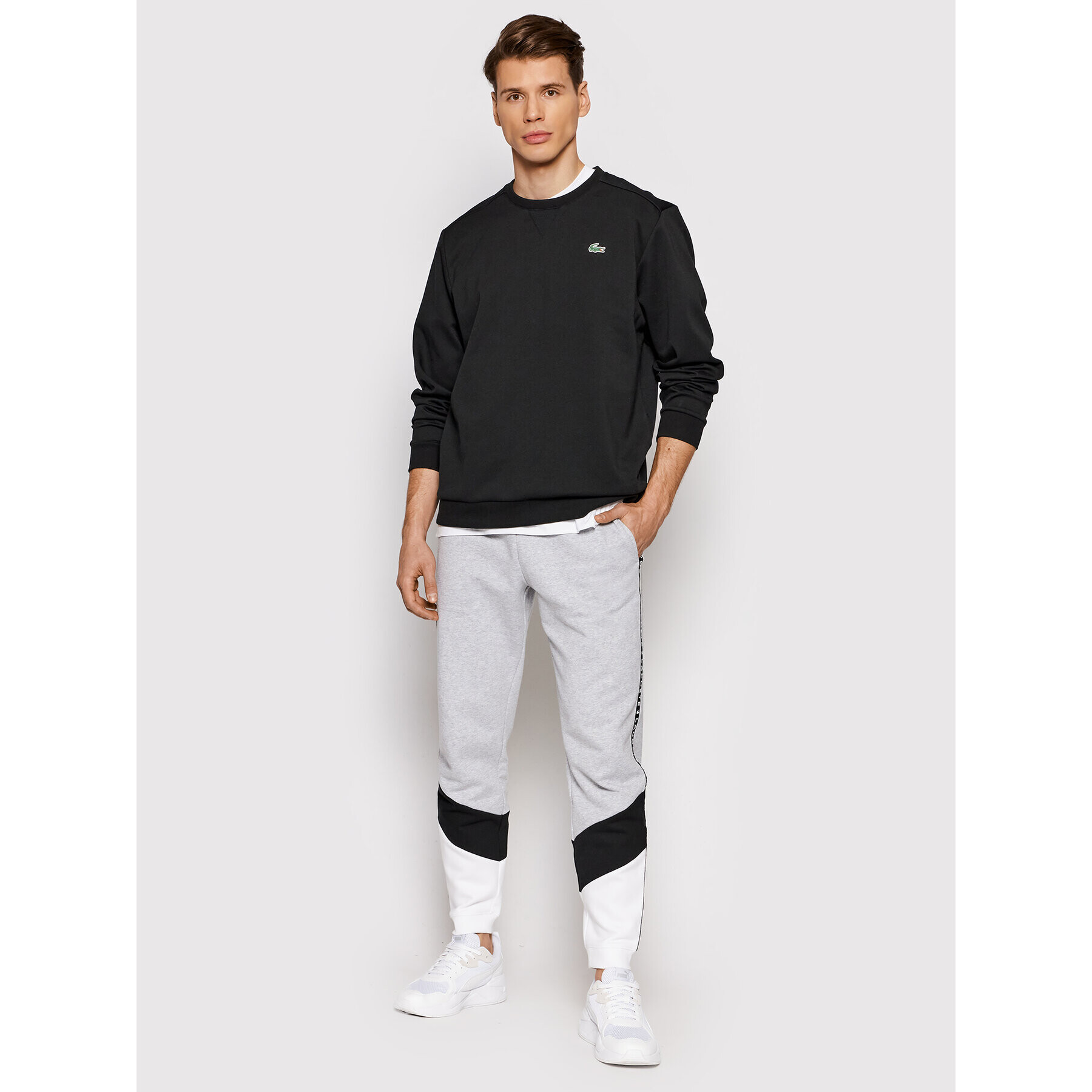 Lacoste Суитшърт SH9604 Черен Regular Fit - Pepit.bg