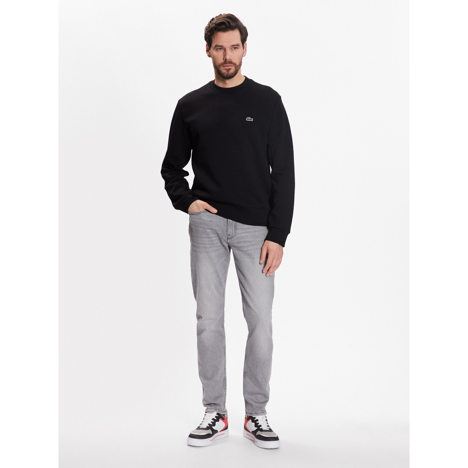 Lacoste Суитшърт SH9608 Черен Regular Fit - Pepit.bg