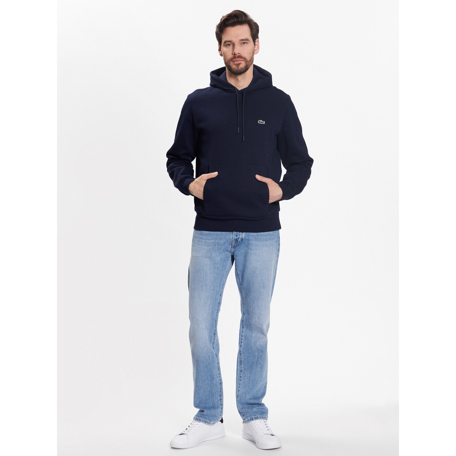 Lacoste Суитшърт SH9623 Тъмносин Regular Fit - Pepit.bg