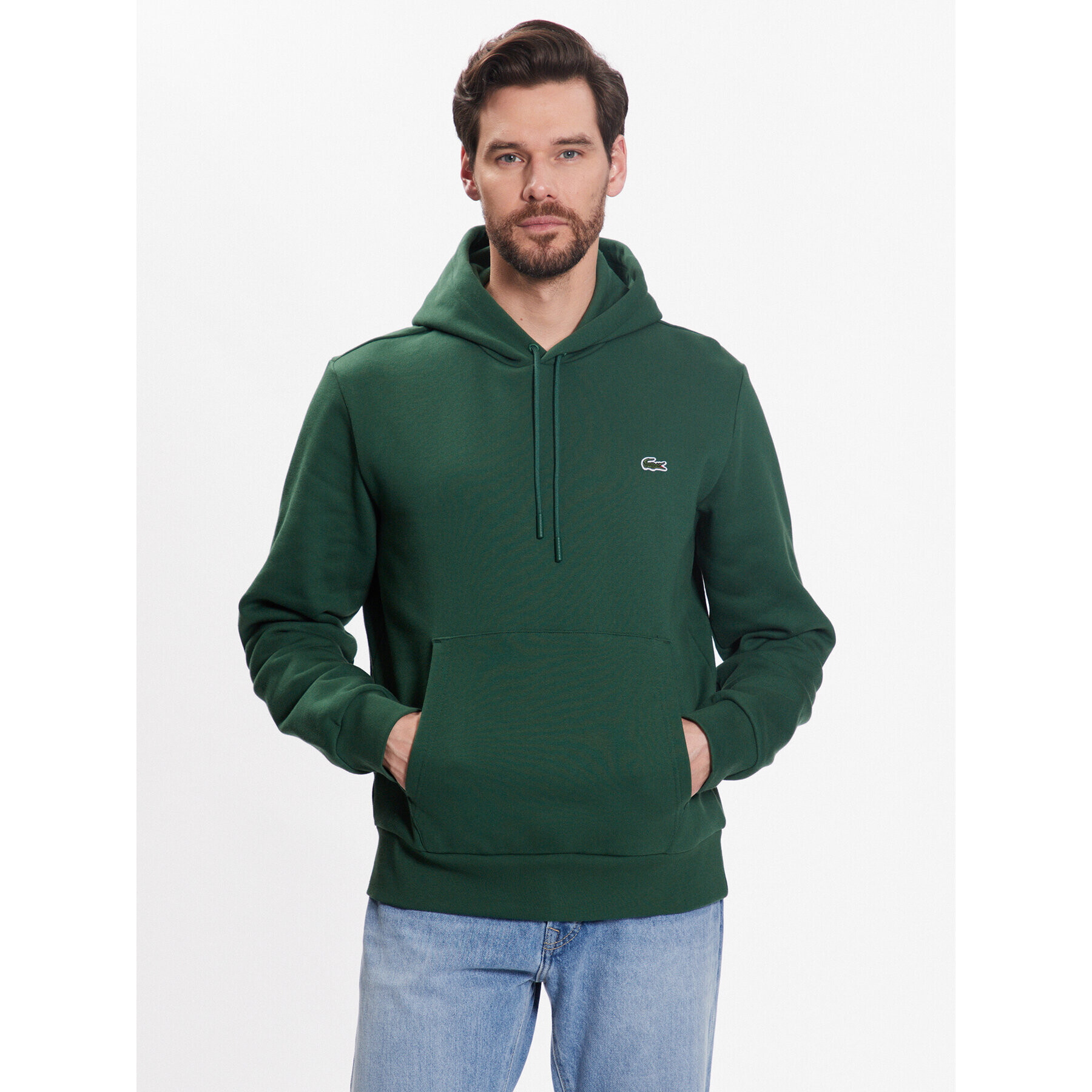 Lacoste Суитшърт SH9623 Зелен Regular Fit - Pepit.bg