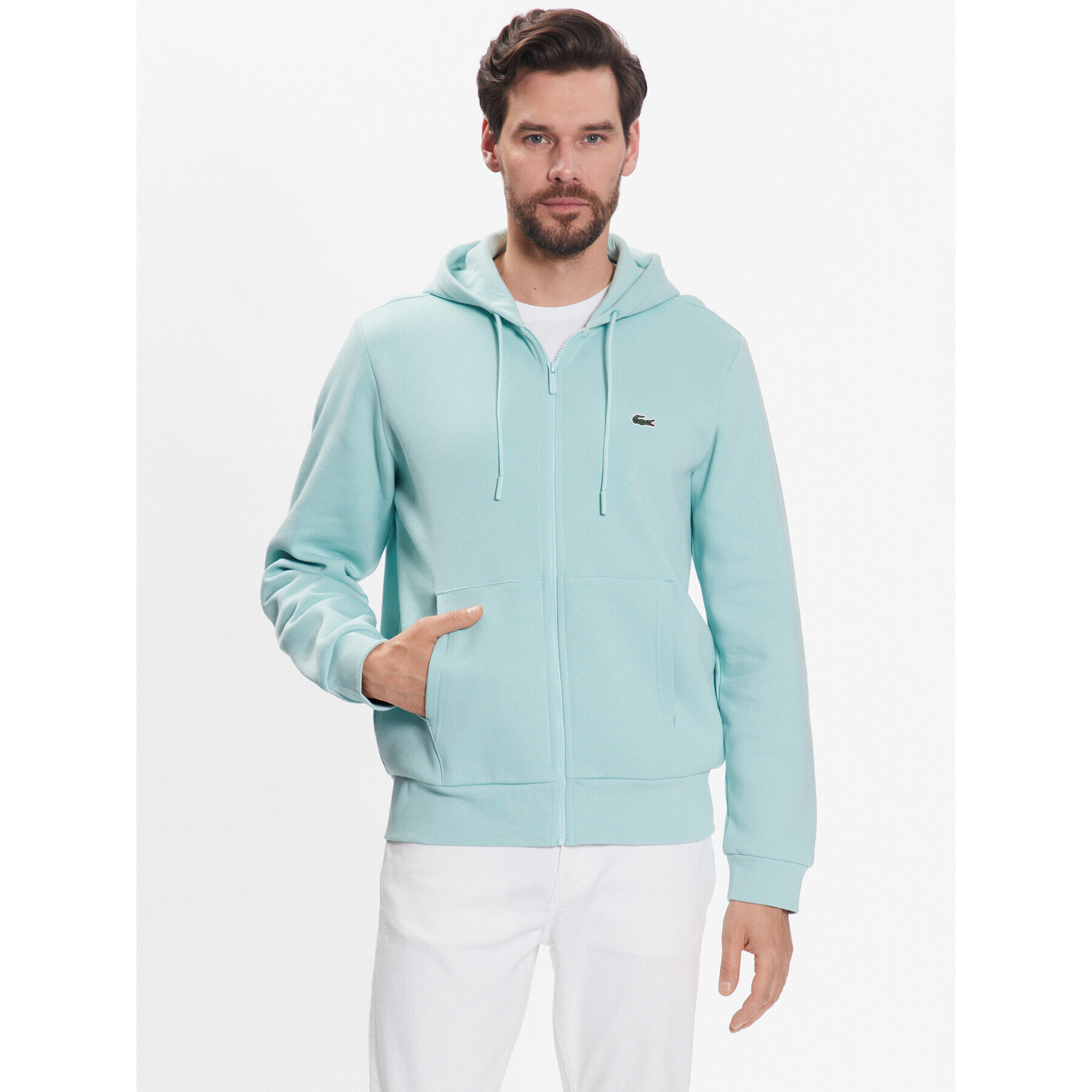 Lacoste Суитшърт SH9626 Зелен Regular Fit - Pepit.bg