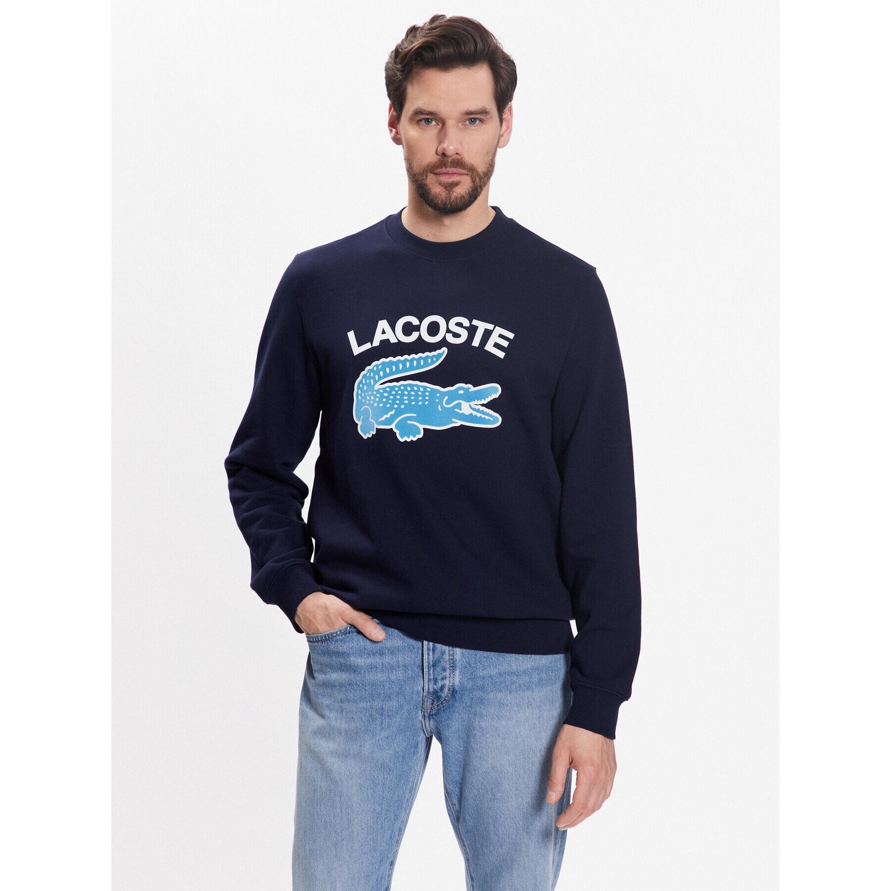 Lacoste Суитшърт SH9689 Тъмносин Regular Fit - Pepit.bg